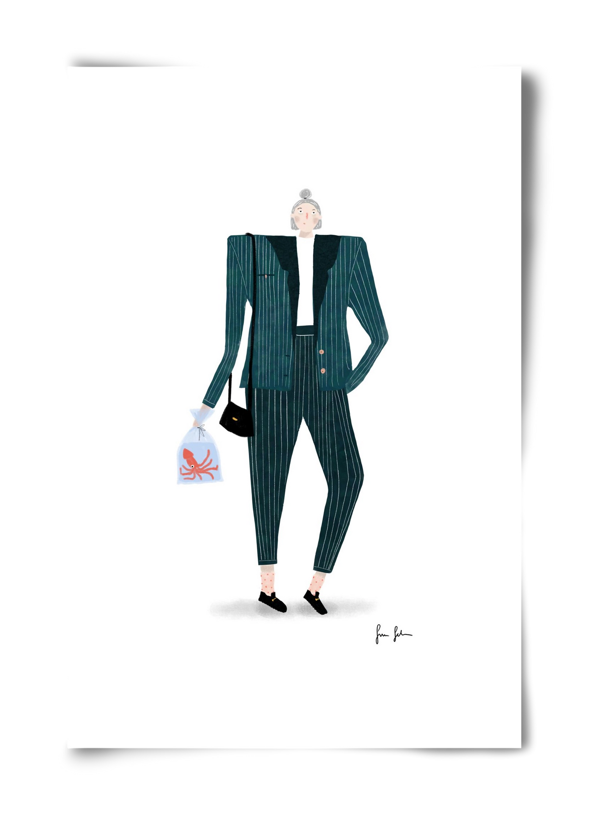 Mona és a polip, 40x60 cm, Keret nélkül