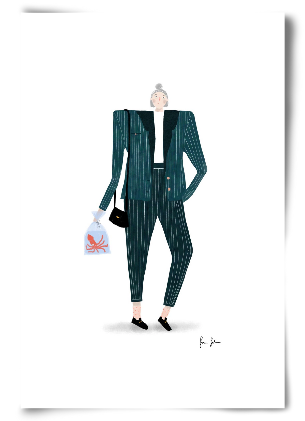 Mona és a polip, 60x90 cm, Keret nélkül