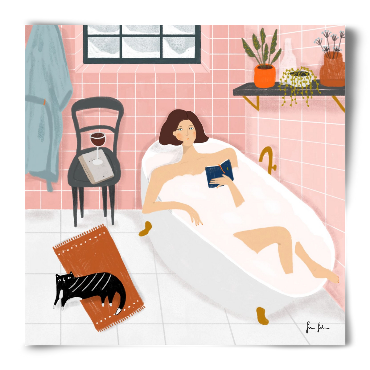 Bath time, 50x50 cm, Keret nélkül