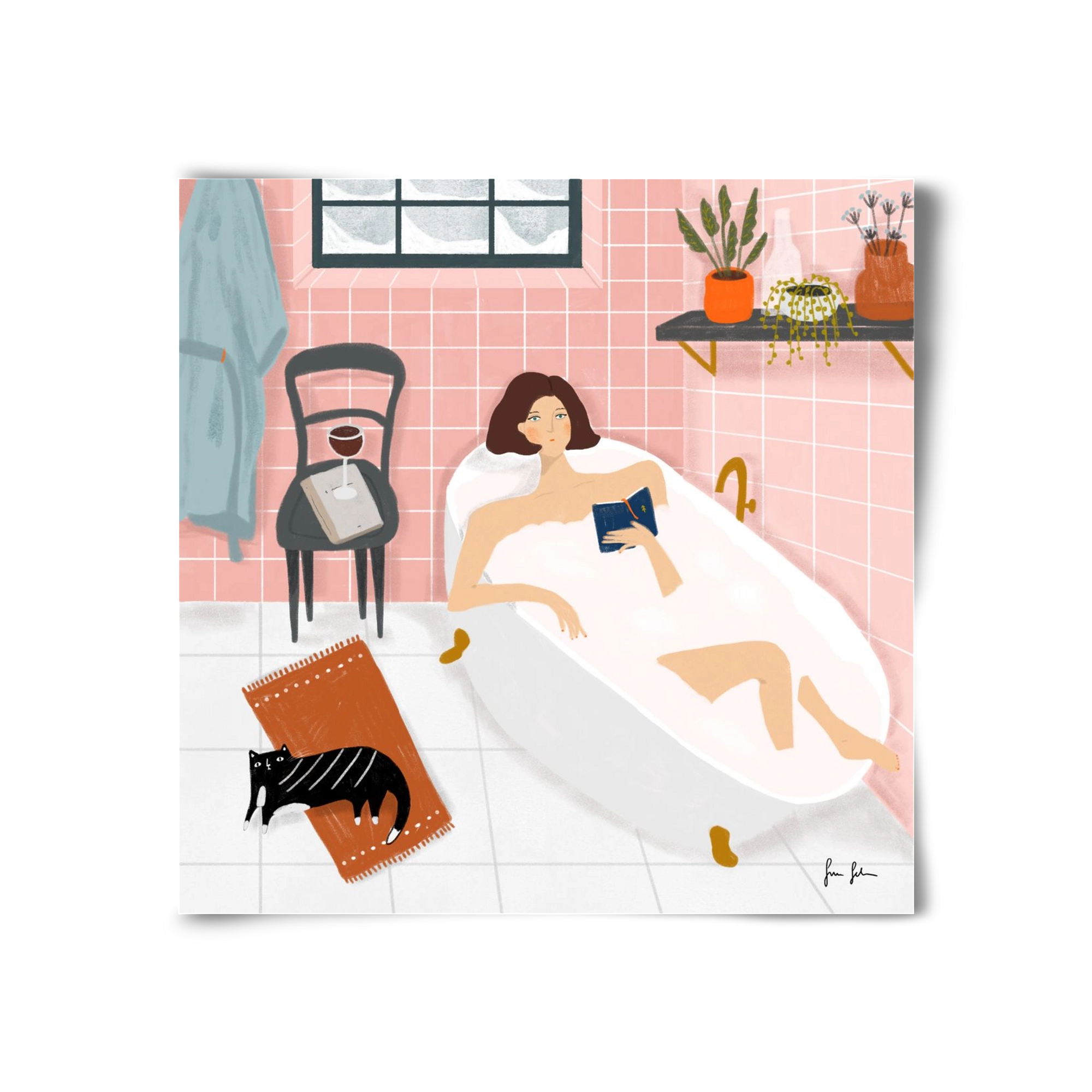 Bath time, 30x30 cm, Keret nélkül