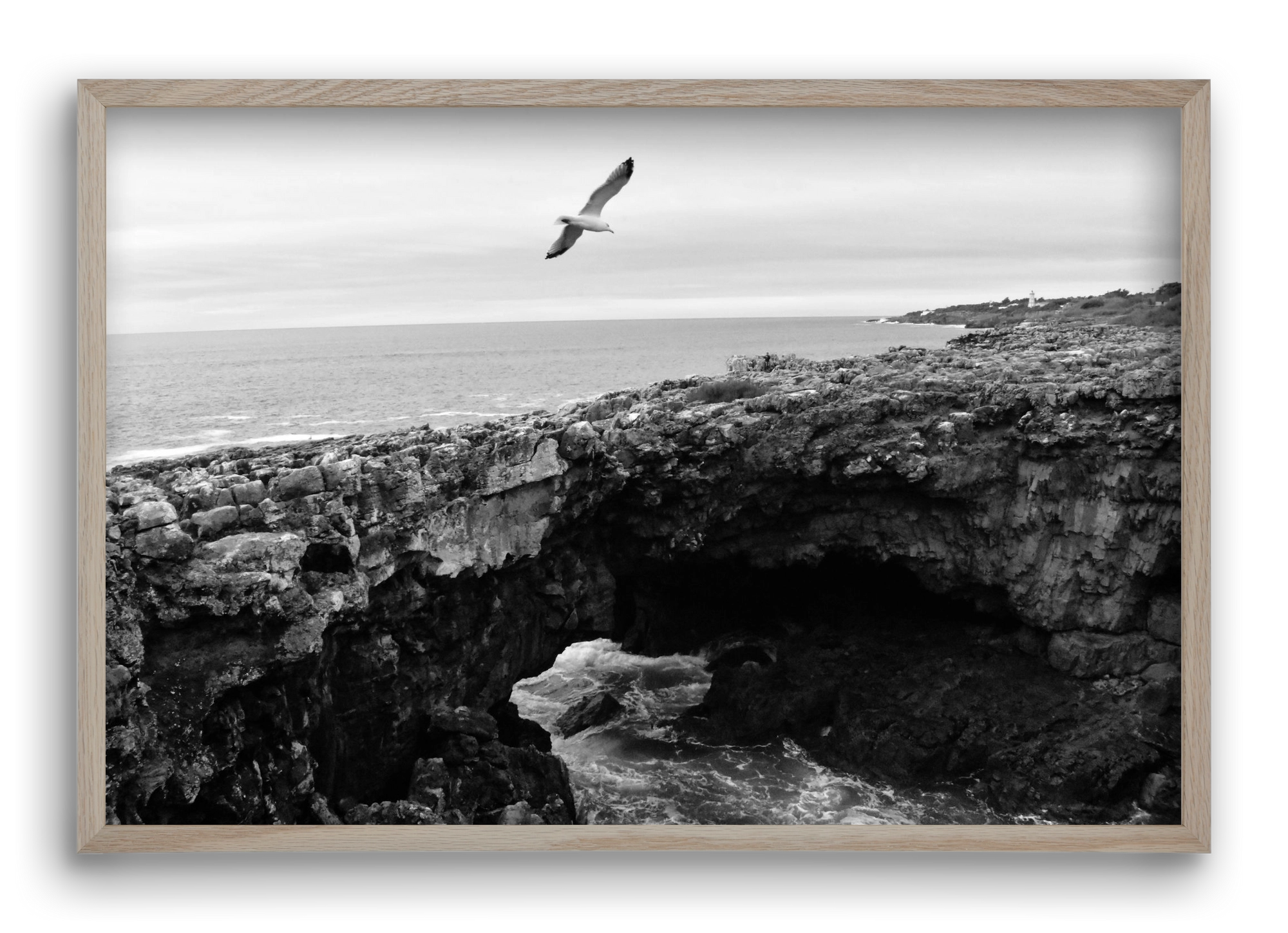 Inferno , 60x40 cm (60x40 cm), Tölgy keret