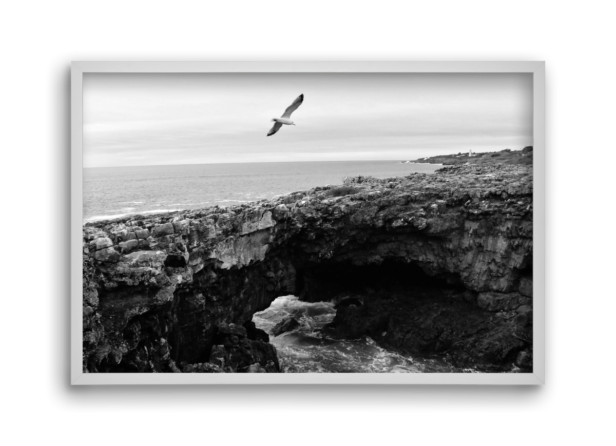 Inferno , 45x30 cm (45x30 cm), Fehér keret