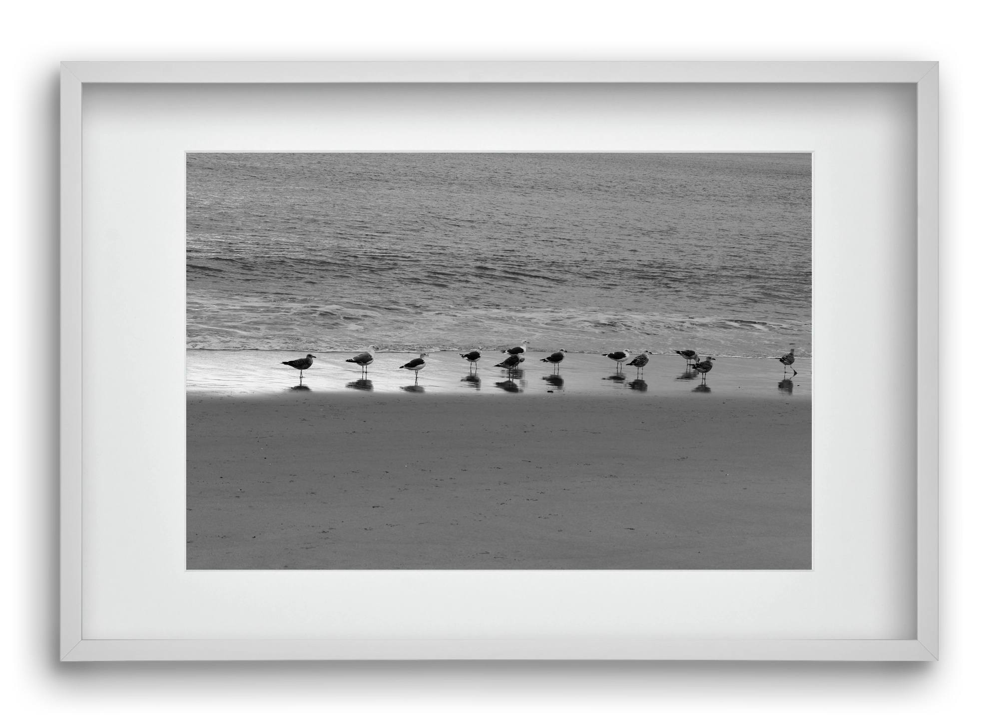 Silver part, 60x40 cm (45x30 cm), Fehér keret, paszpartuval