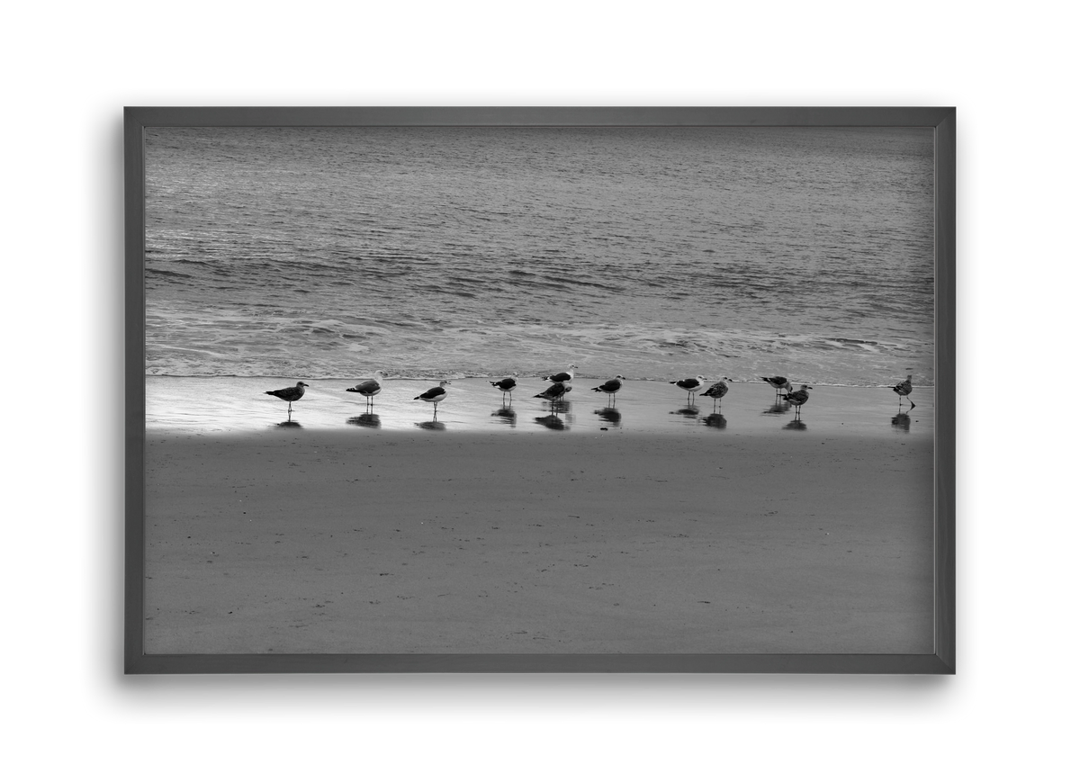 Silver part, 45x30 cm (45x30 cm), Fekete keret