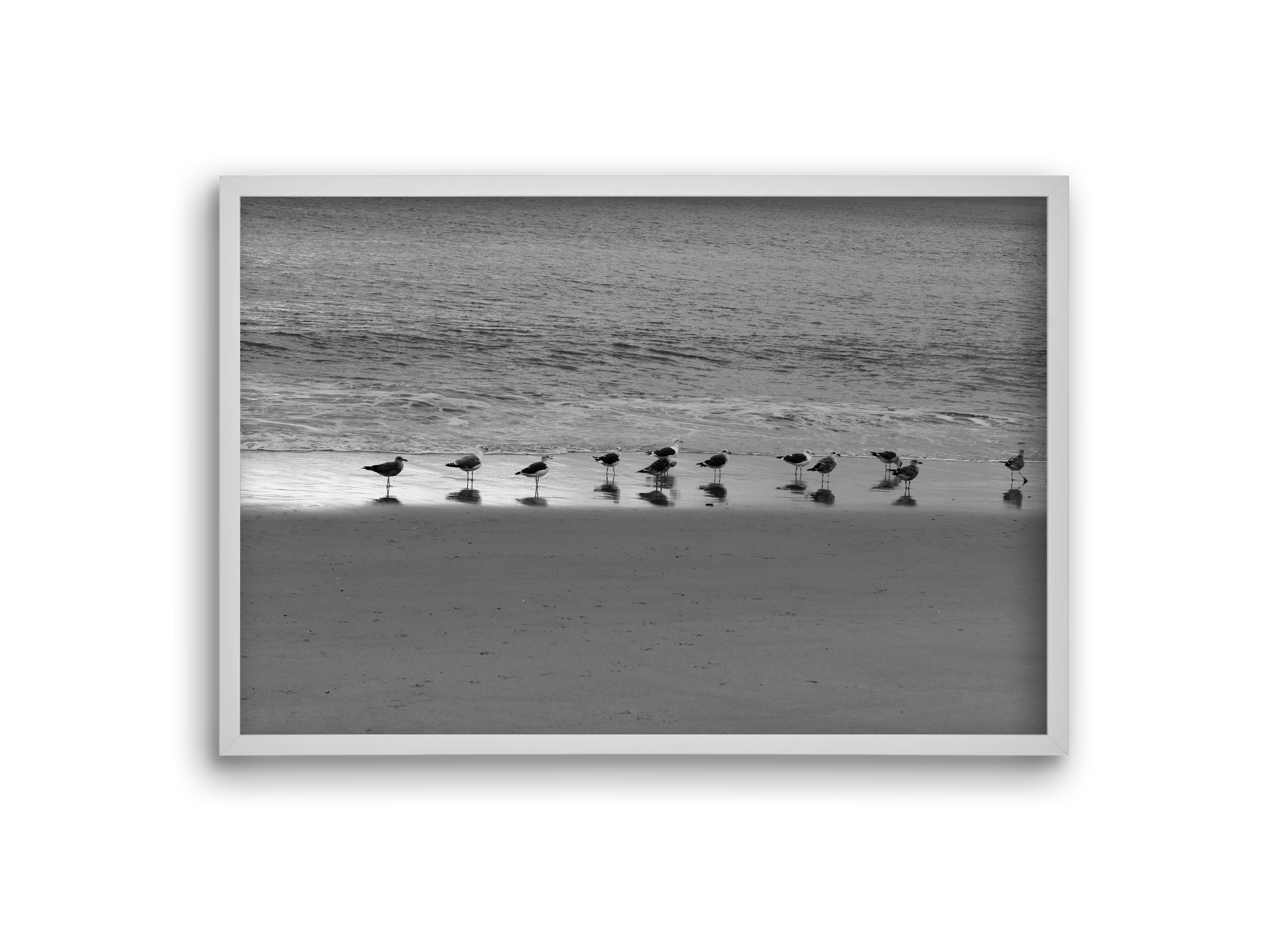 Silver part, 30x20 cm (30x20 cm), Fehér keret