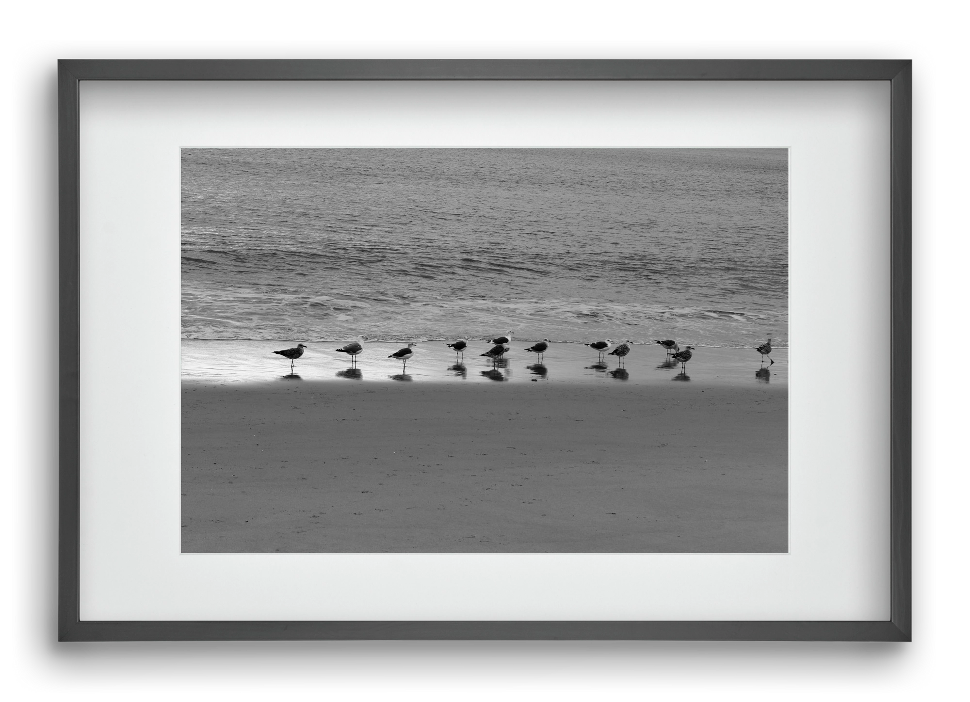 Silver part, 60x40 cm (45x30 cm), Fekete keret, paszpartuval