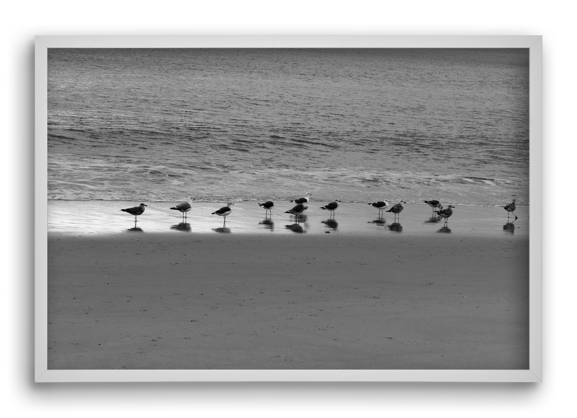 Silver part, 60x40 cm (60x40 cm), Fehér keret