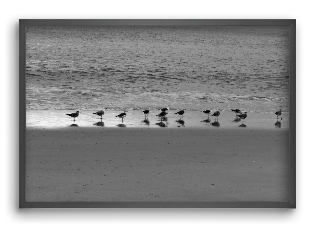 Silver part, 60x40 cm (60x40 cm), Fekete keret