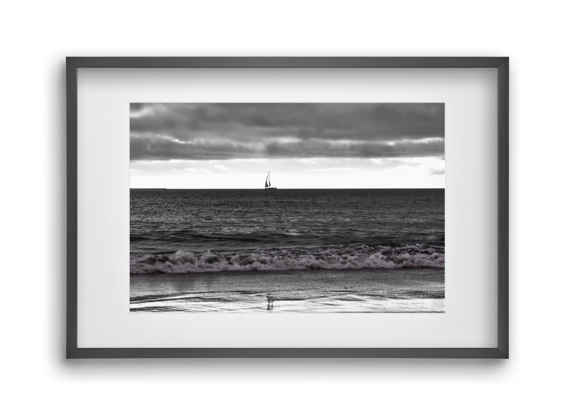 Loa, 45x30 cm (30x20 cm), Fekete keret, paszpartuval