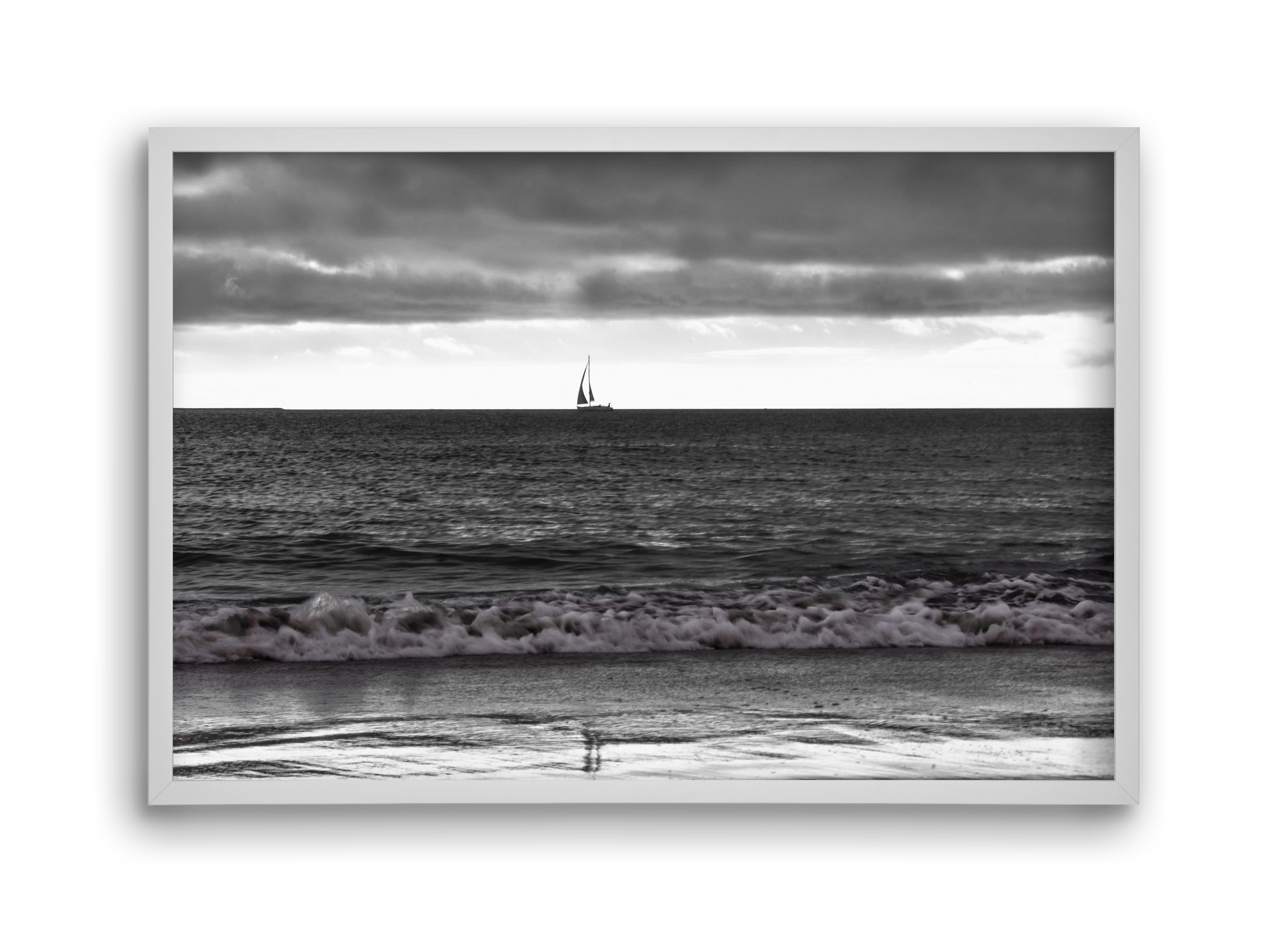 Loa, 45x30 cm (45x30 cm), Fehér keret