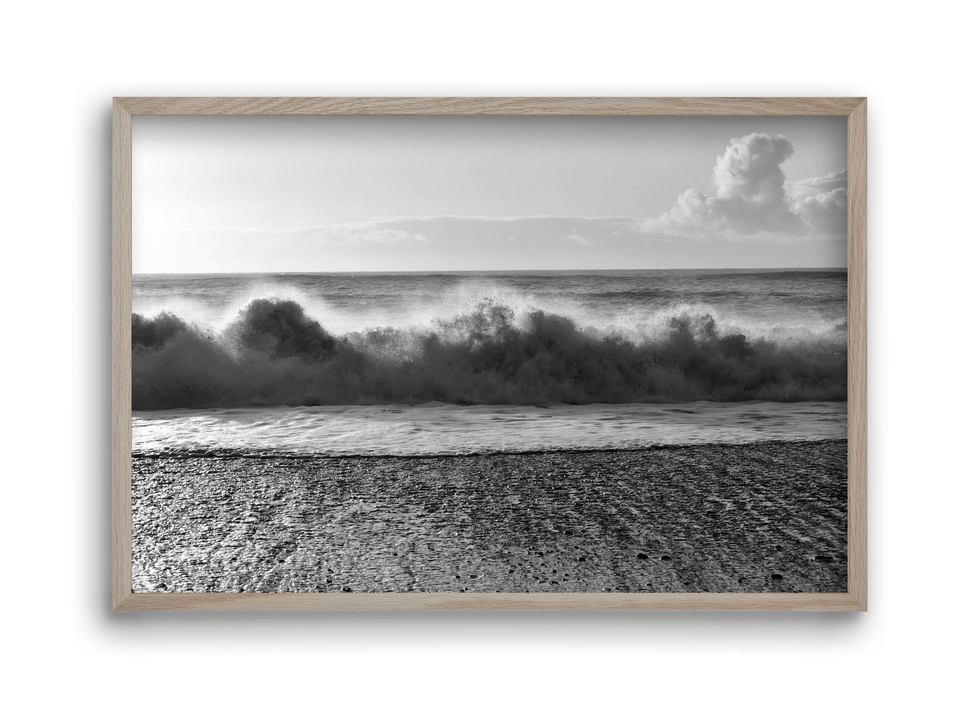 Waves, 45x30 cm (45x30 cm), Tölgy keret