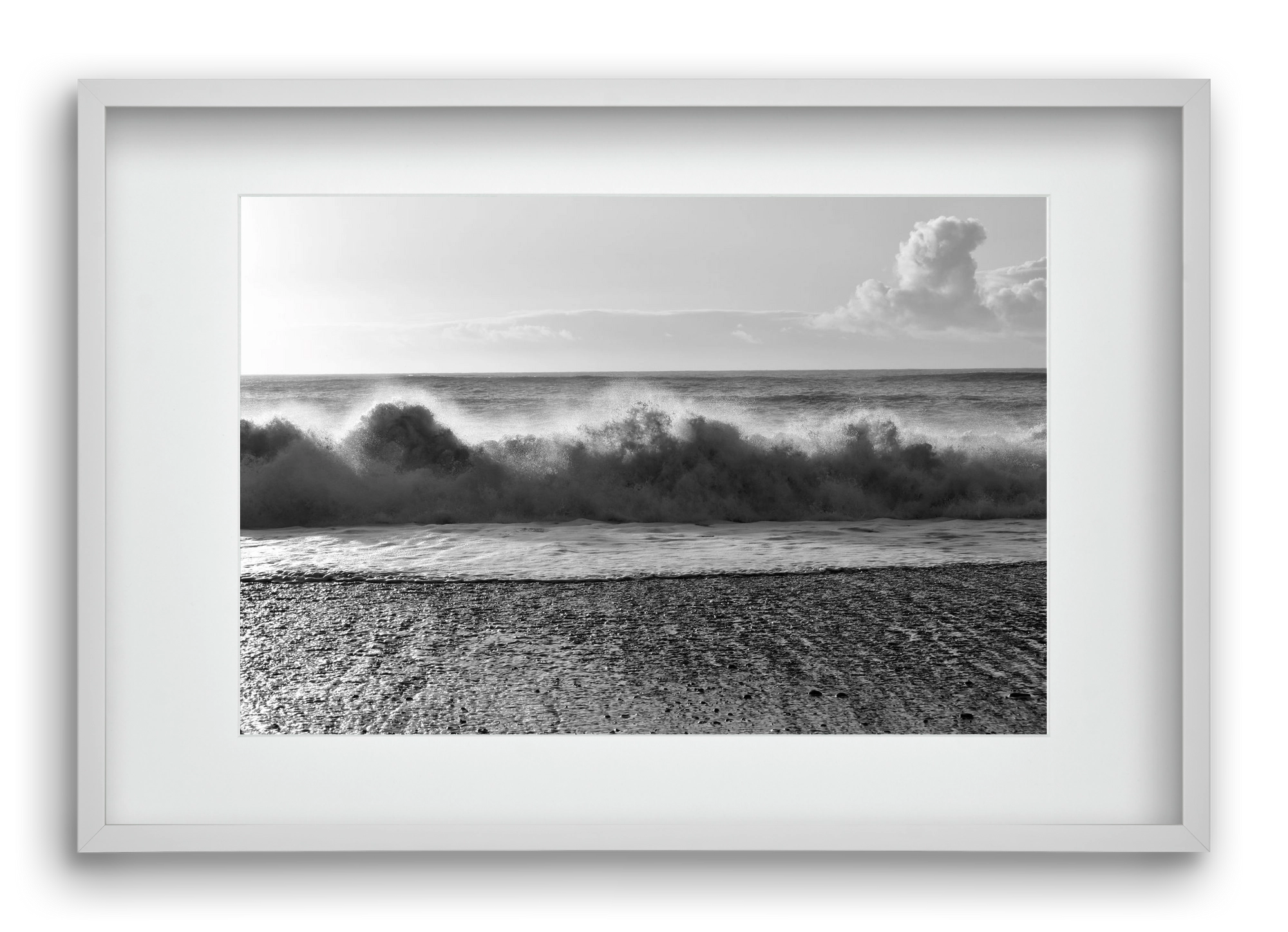 Waves, 60x40 cm (45x30 cm), Fehér keret, paszpartuval