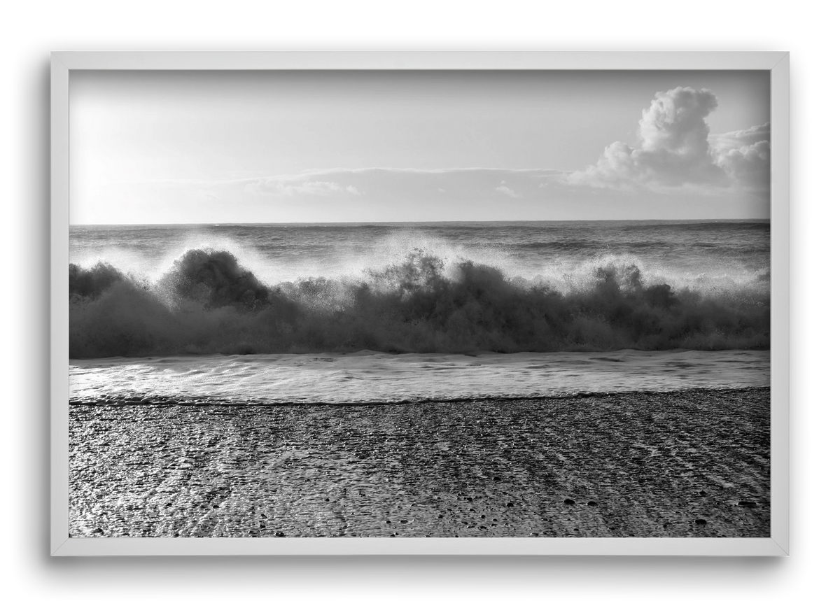 Waves, 60x40 cm (60x40 cm), Fehér keret