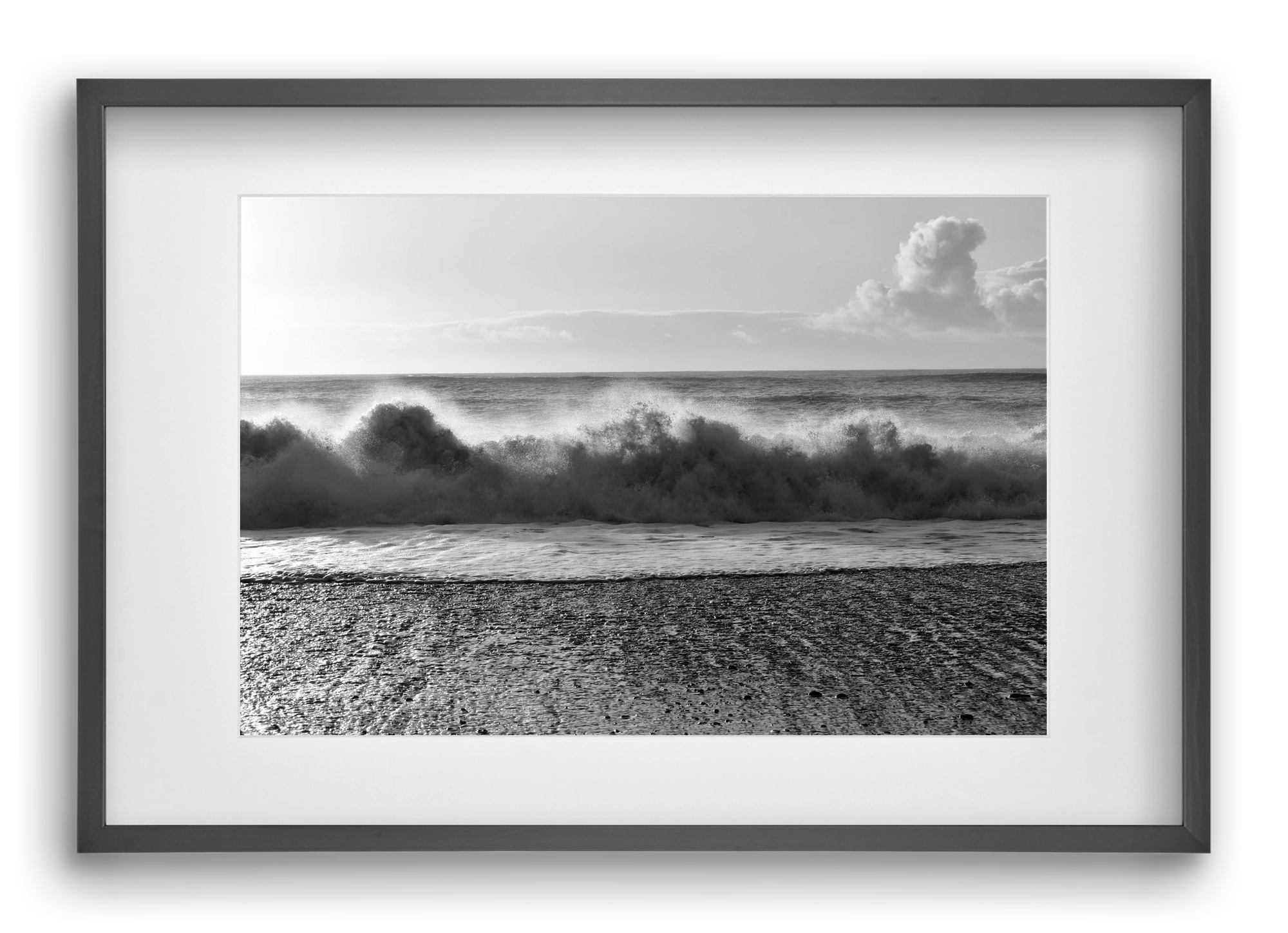 Waves, 60x40 cm (45x30 cm), Fekete keret, paszpartuval