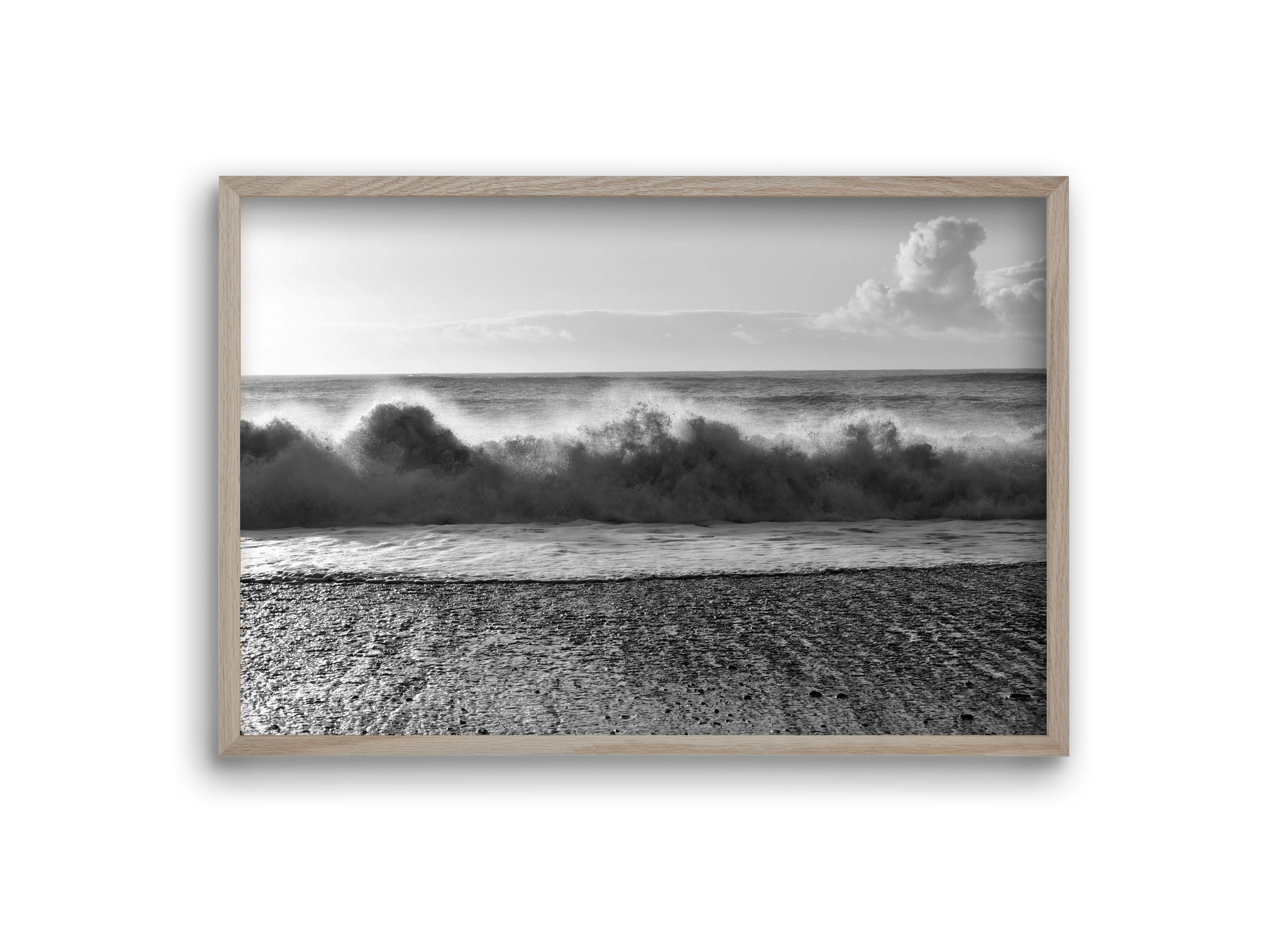 Waves, 30x20 cm (30x20 cm), Tölgy keret