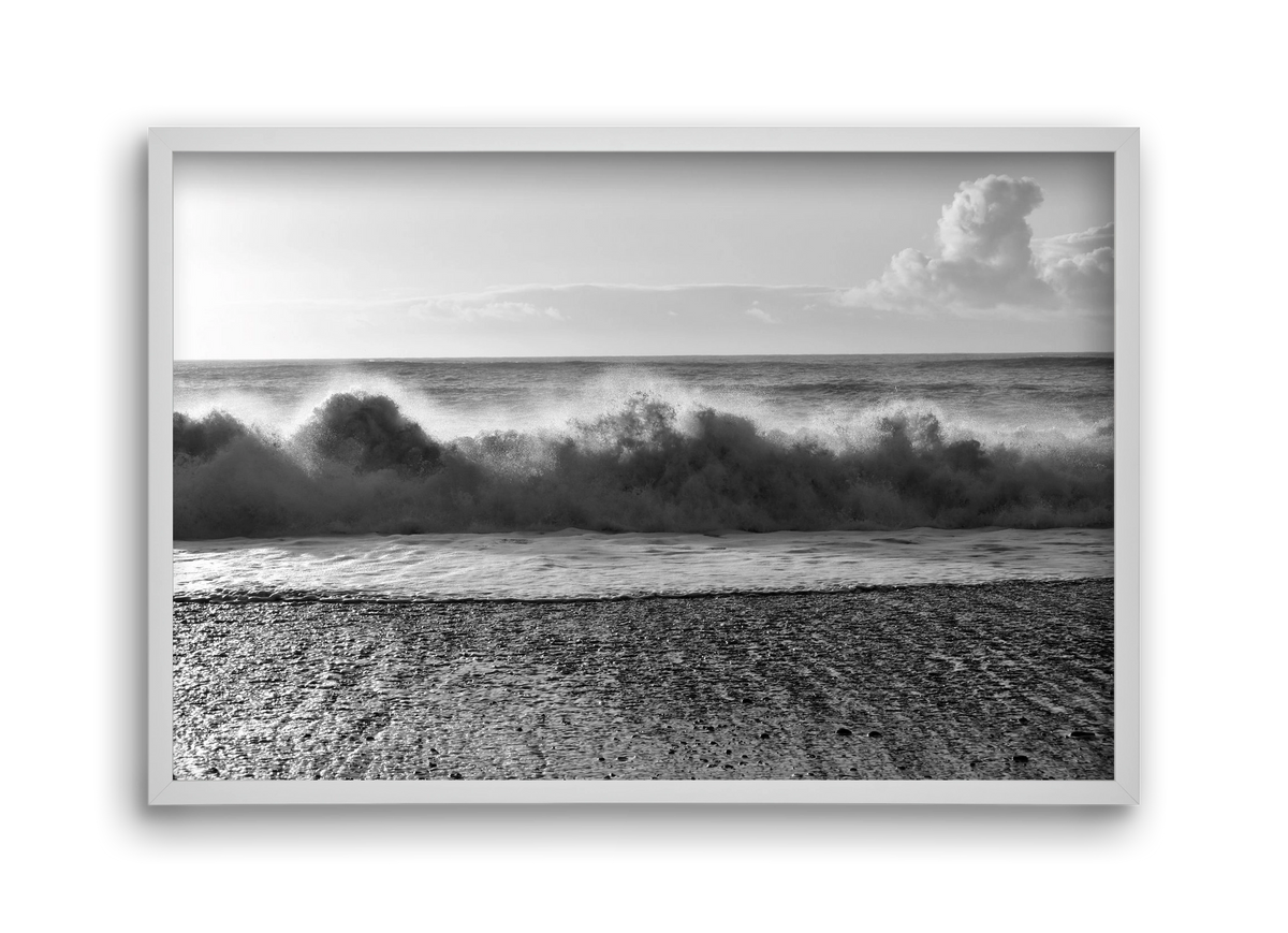 Waves, 45x30 cm (45x30 cm), Fehér keret