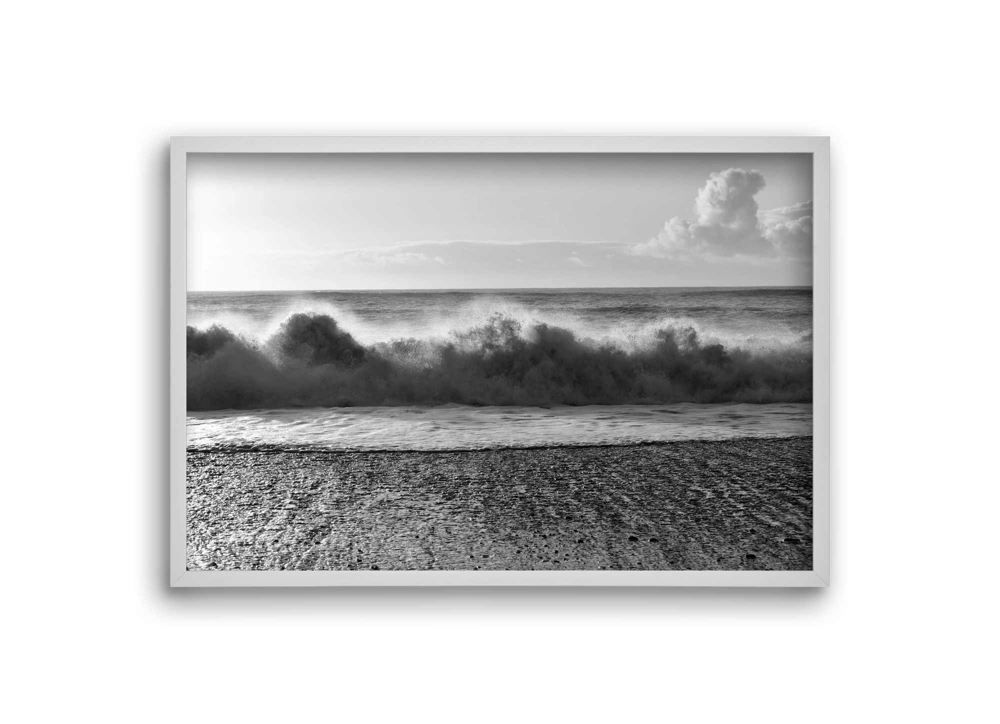 Waves, 30x20 cm (30x20 cm), Fehér keret