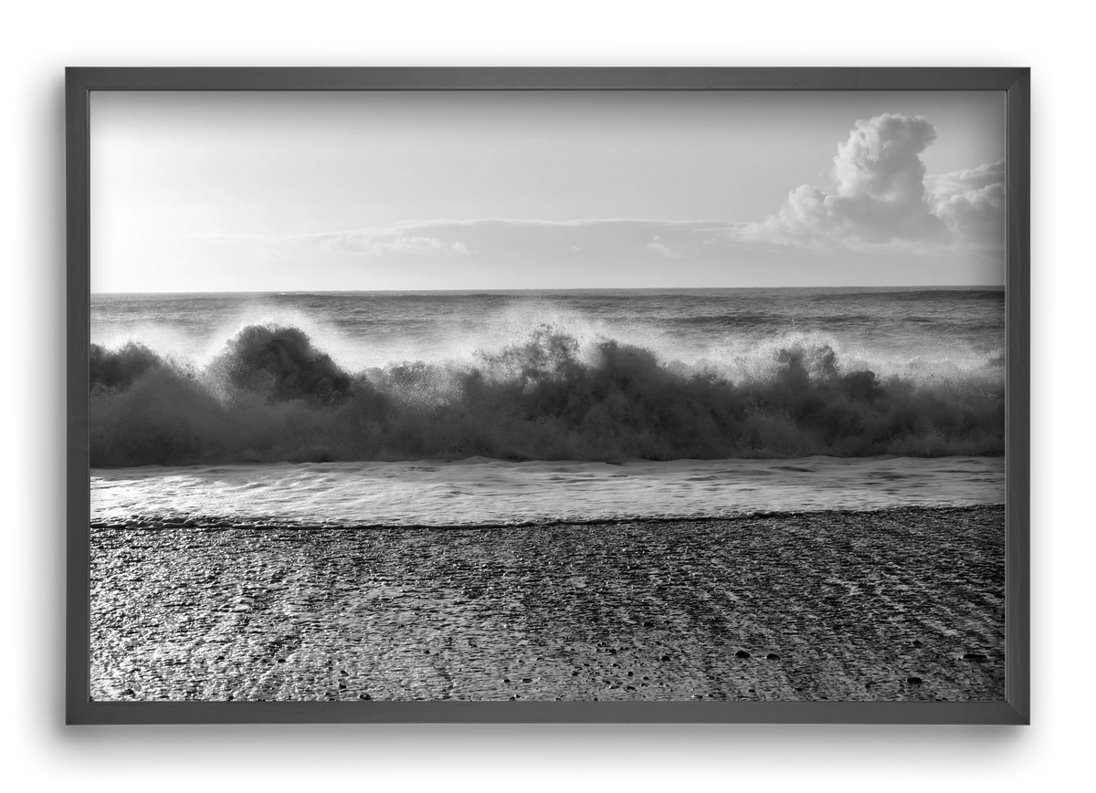 Waves, 60x40 cm (60x40 cm), Fekete keret