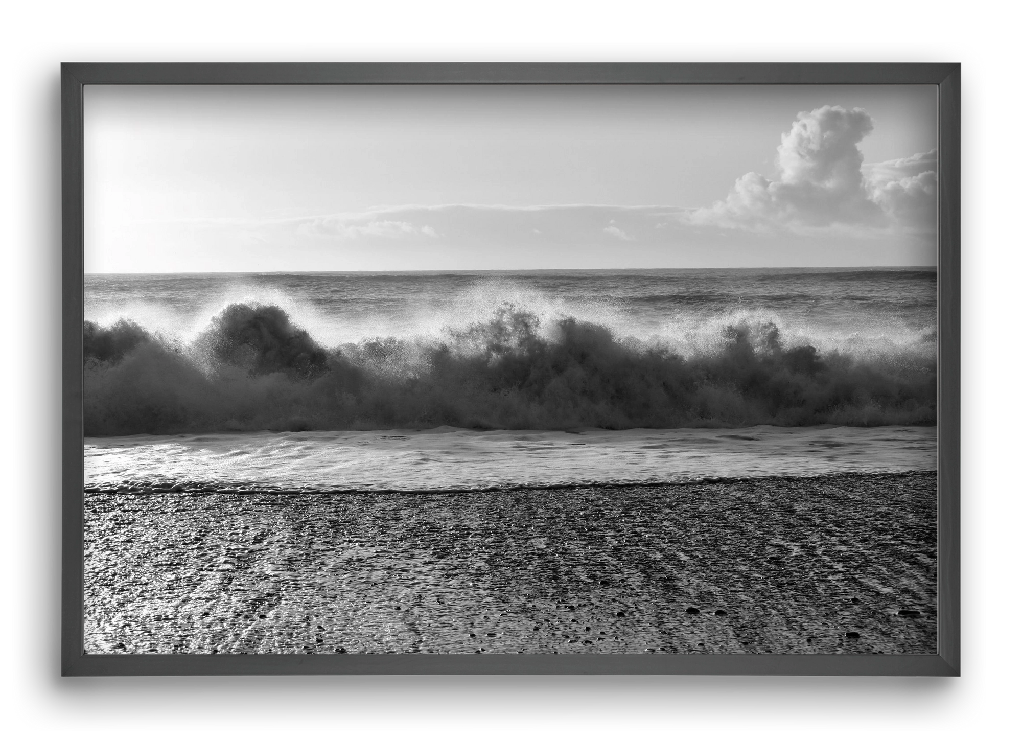 Waves, 60x40 cm (60x40 cm), Fekete keret