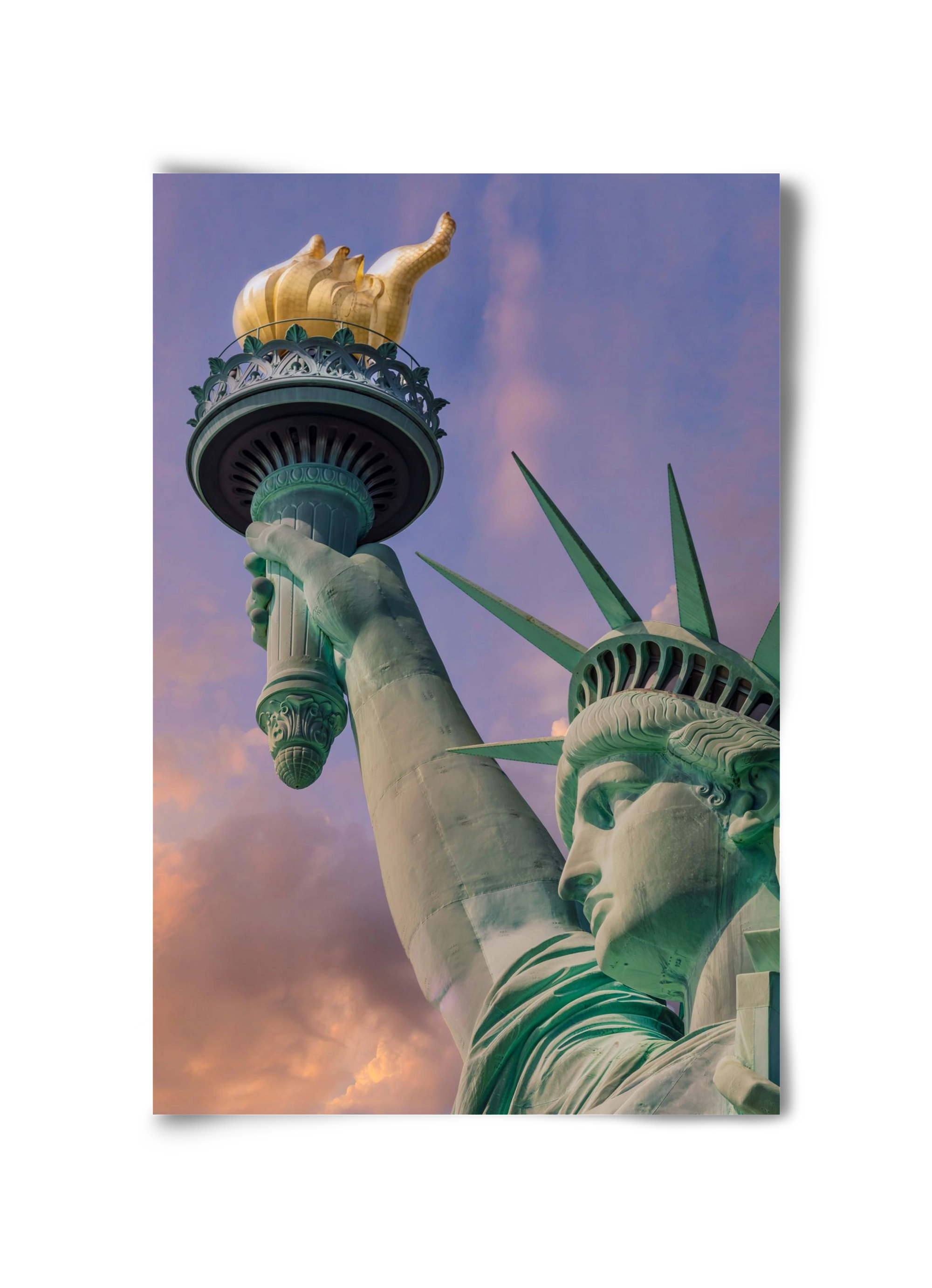 NEW YORK CITY Statue of Liberty at sunset, 30x45 cm, Keret nélkül