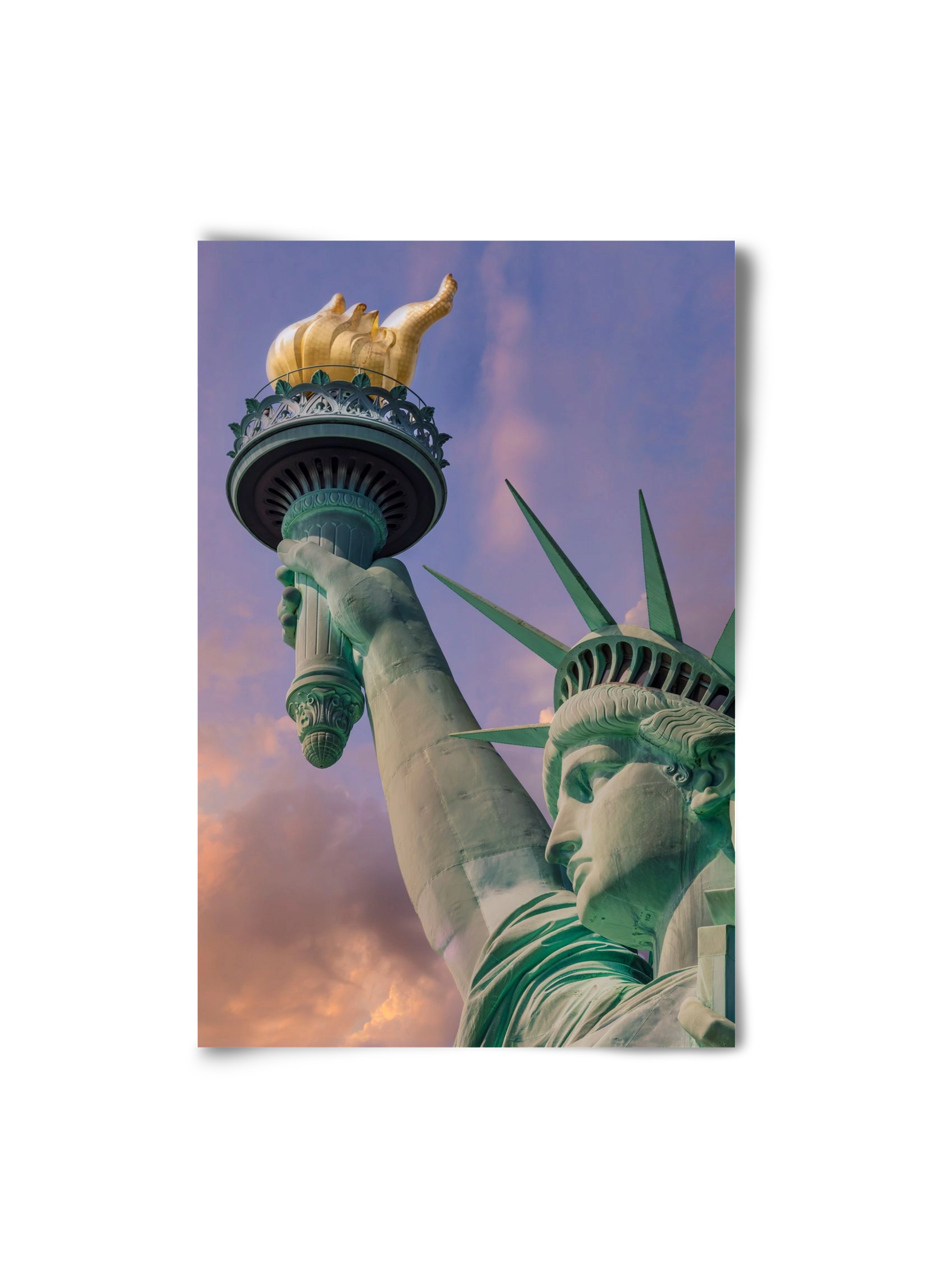 NEW YORK CITY Statue of Liberty at sunset, 20x30 cm, Keret nélkül