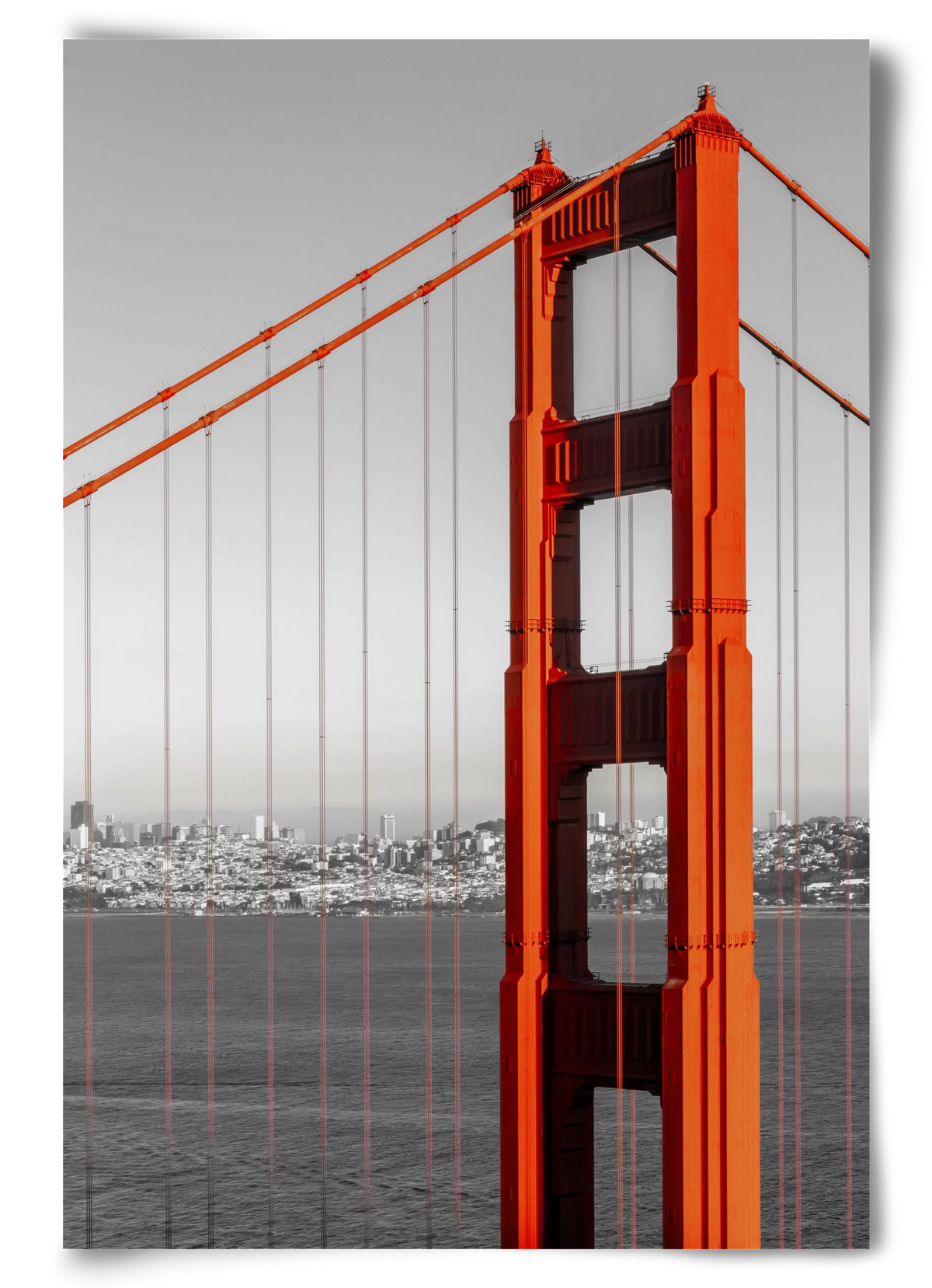 SAN FRANCISCO Golden Gate Bridge | color pop, 60x90 cm, Keret nélkül