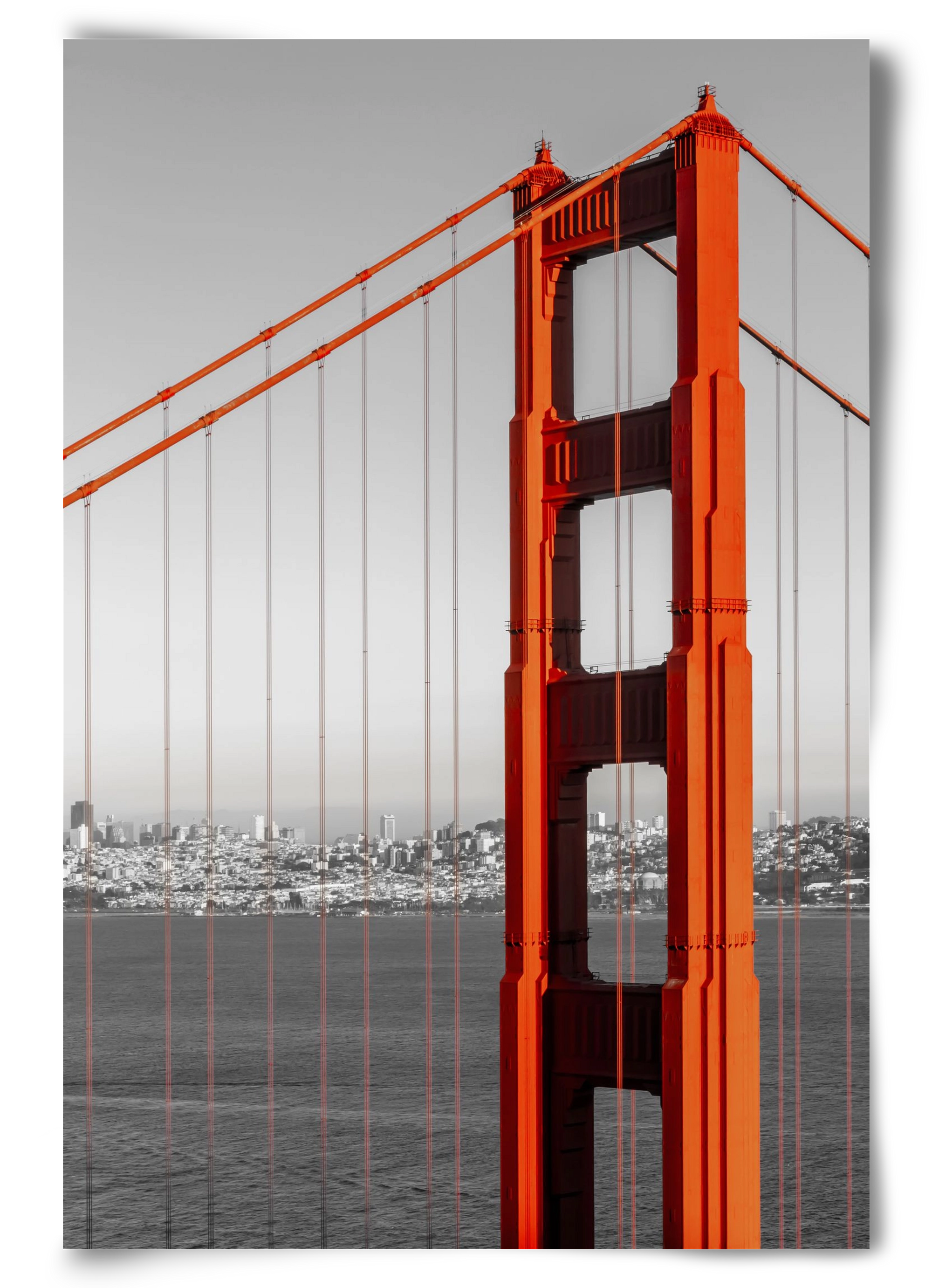 SAN FRANCISCO Golden Gate Bridge | color pop, 60x90 cm, Keret nélkül