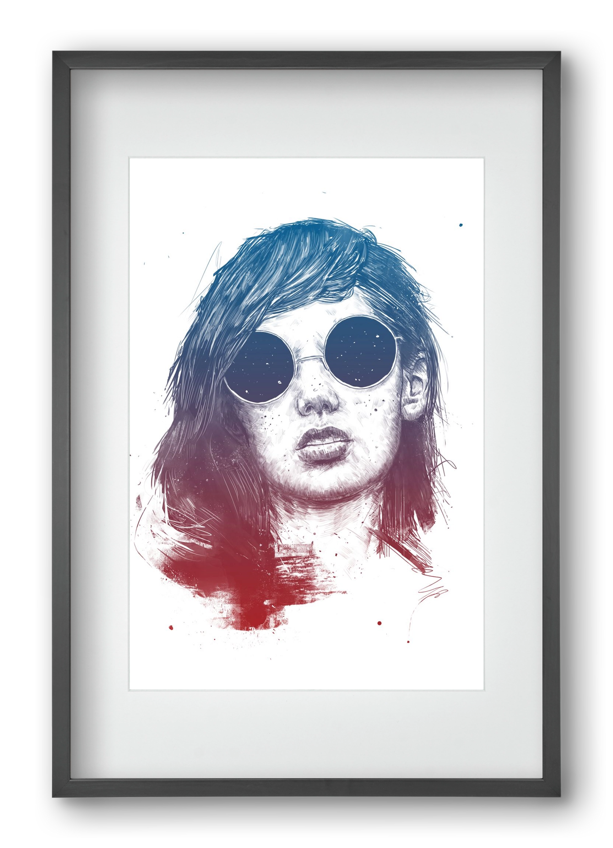 Summer Nights, 40x60 cm (30x45 cm), Fekete keret, paszpartuval