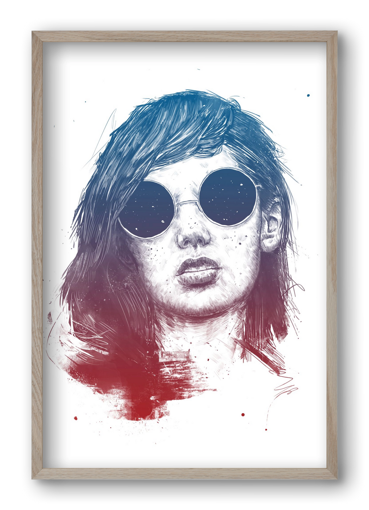 Summer Nights, 40x60 cm (40x60 cm), Tölgy keret