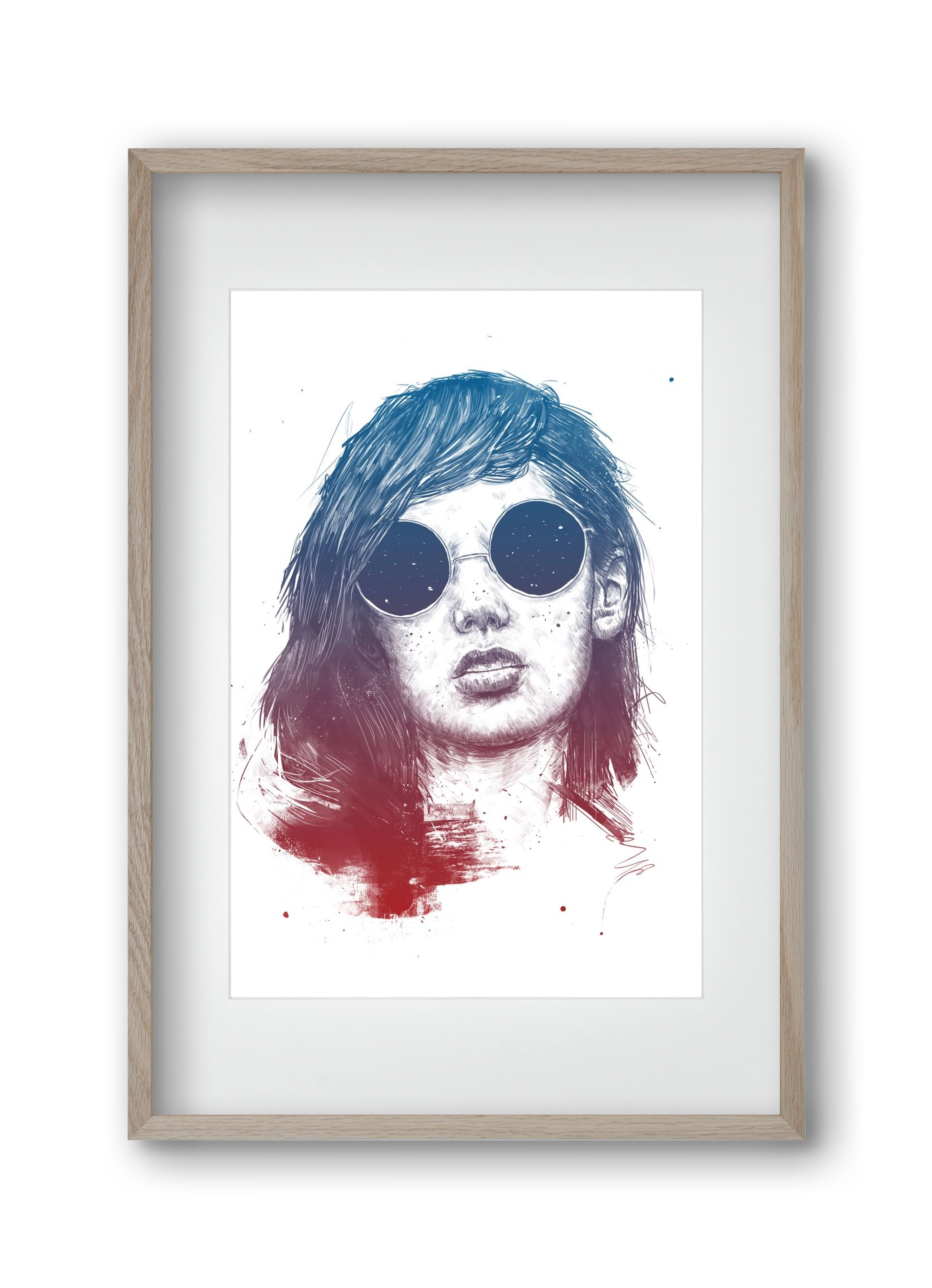 Summer Nights, 30x45 cm (20x30 cm), Tölgy keret, paszpartuval