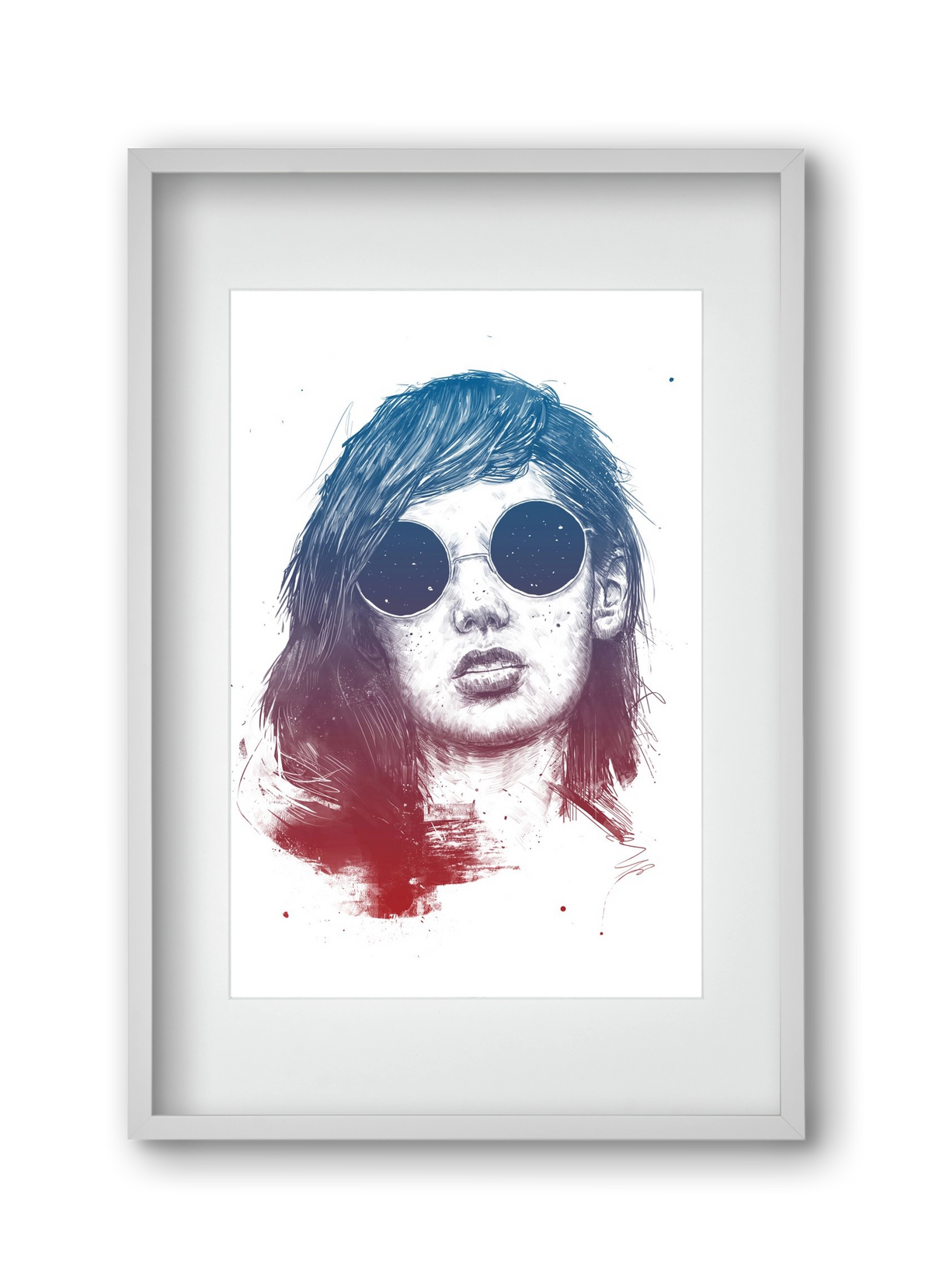 Summer Nights, 30x45 cm (20x30 cm), Fehér keret, paszpartuval