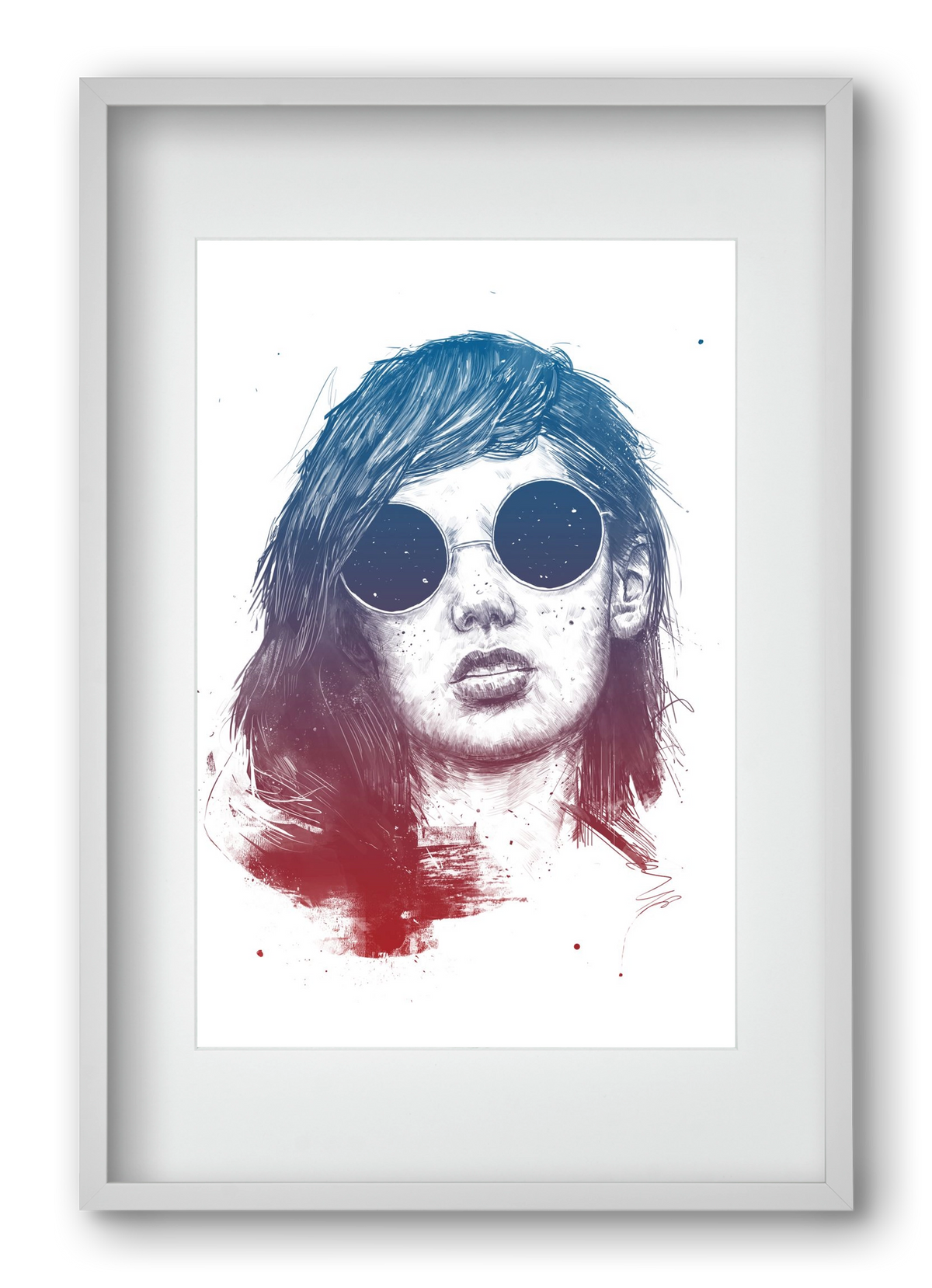 Summer Nights, 40x60 cm (30x45 cm), Fehér keret, paszpartuval