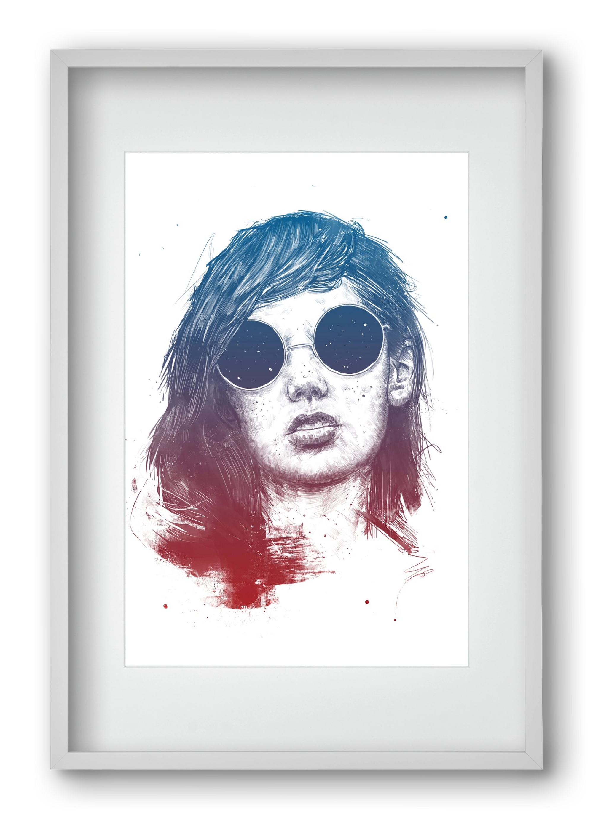 Summer Nights, 40x60 cm (30x45 cm), Fehér keret, paszpartuval