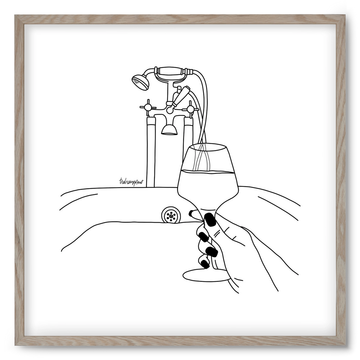 Self-care, 50x50 cm (50x50 cm), Tölgy keret