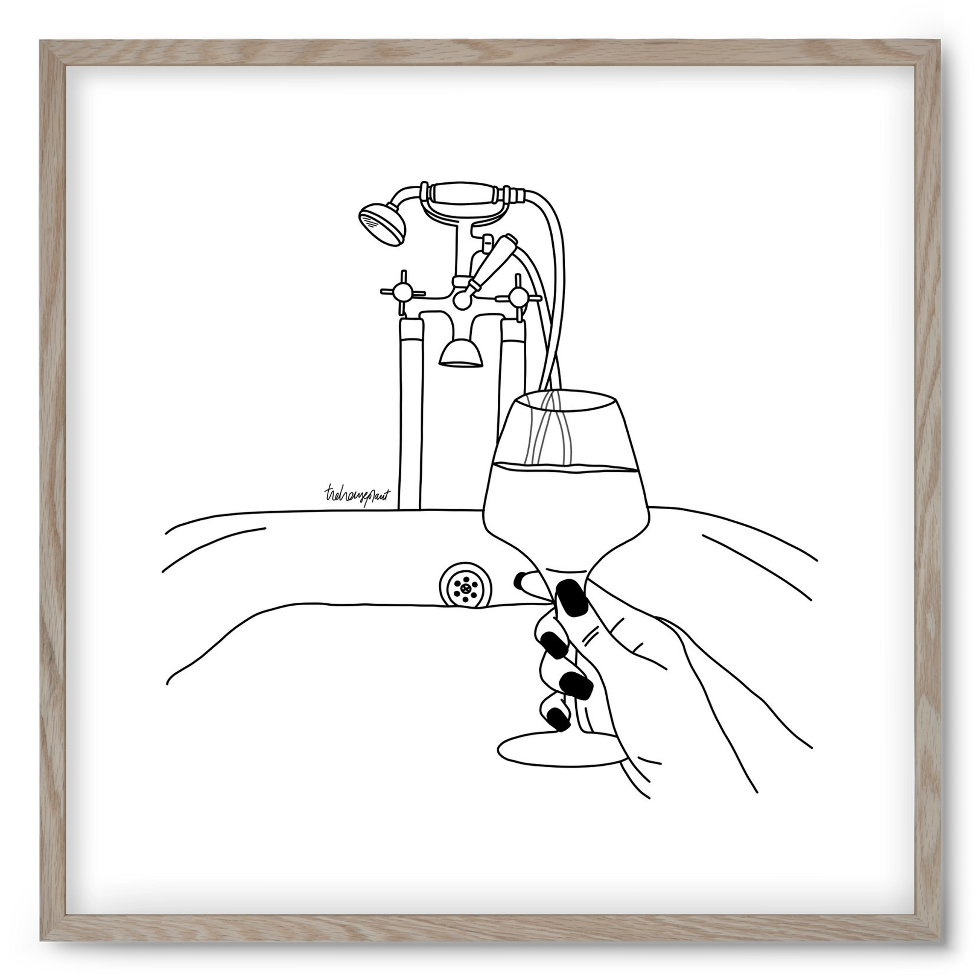 Self-care, 50x50 cm (50x50 cm), Tölgy keret