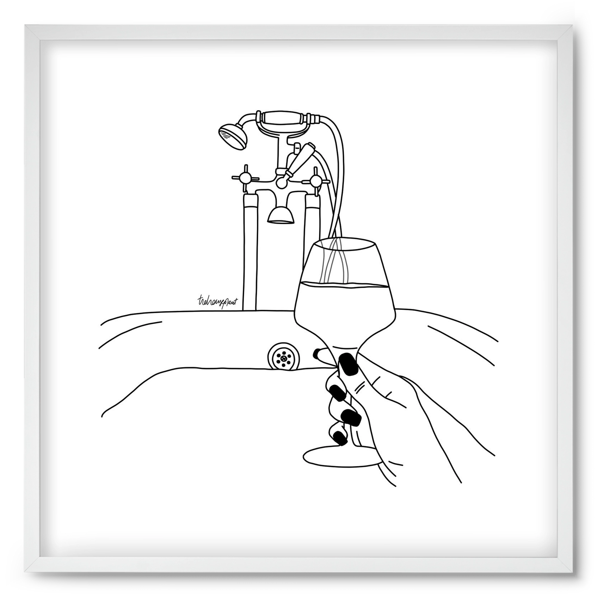 Self-care, 50x50 cm (50x50 cm), Fehér keret