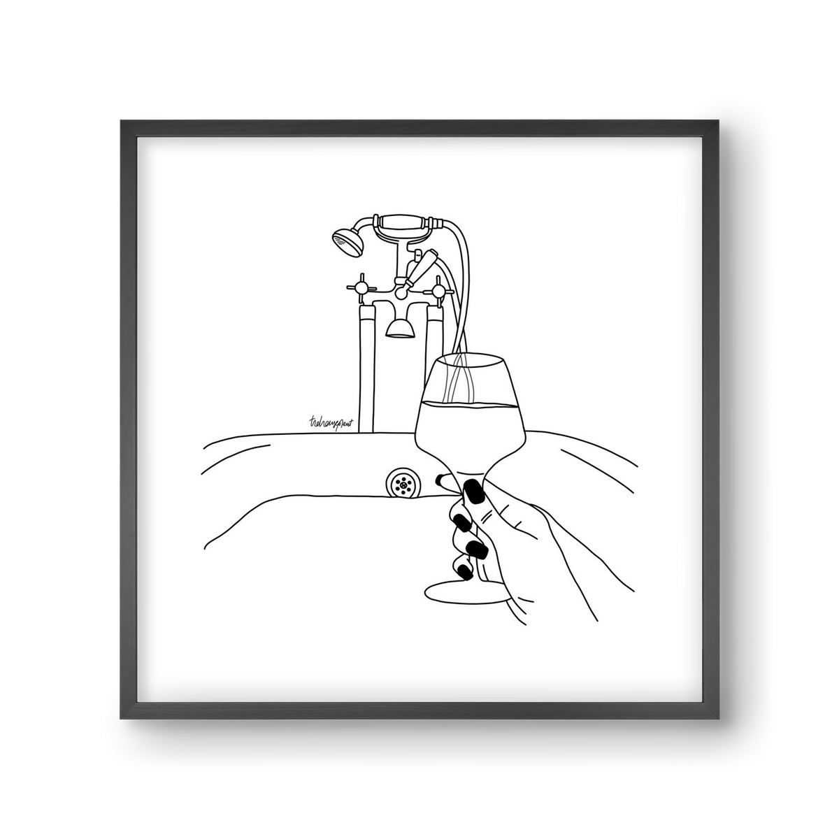 Self-care, 30x30 cm (30x30 cm), Fekete keret