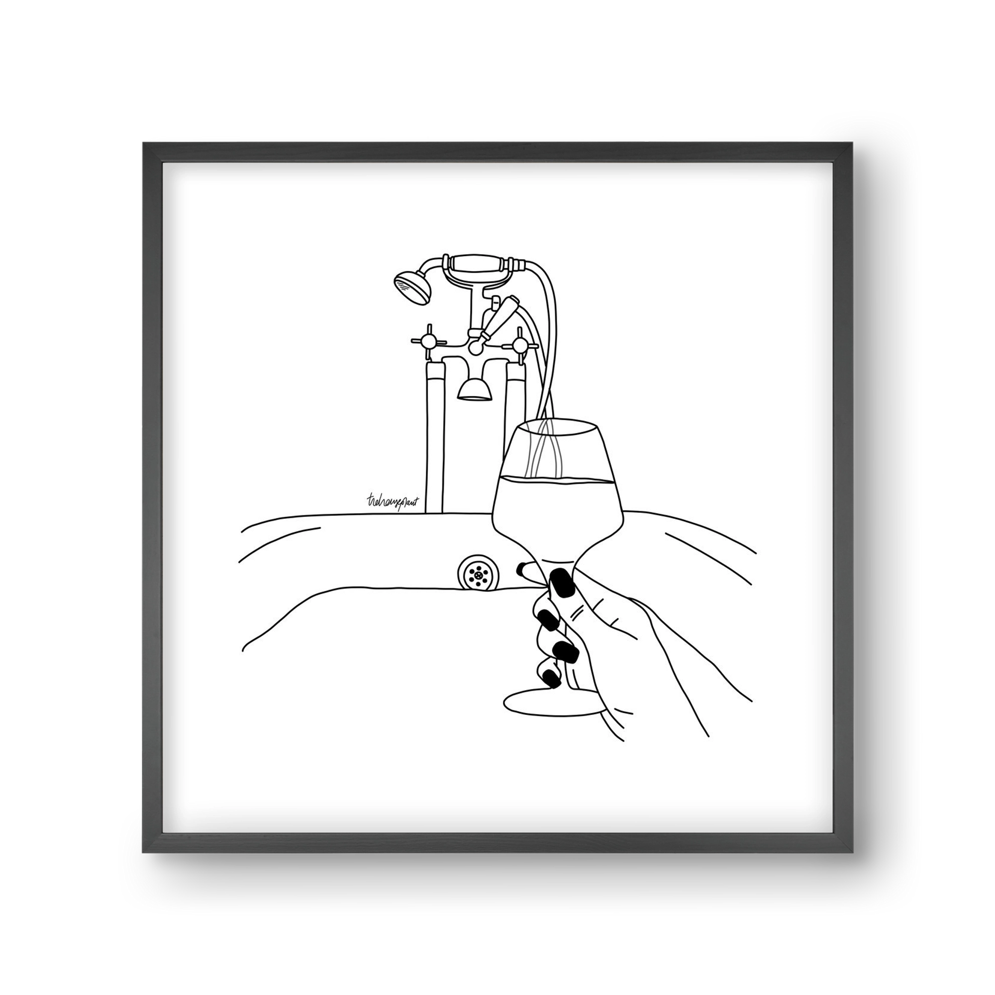 Self-care, 30x30 cm (30x30 cm), Fekete keret