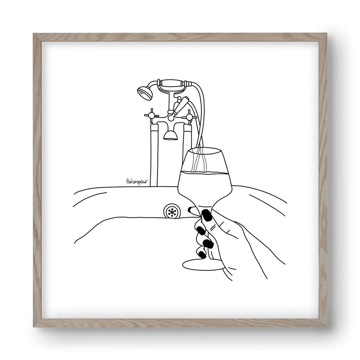 Self-care, 40x40 cm (40x40 cm), Tölgy keret