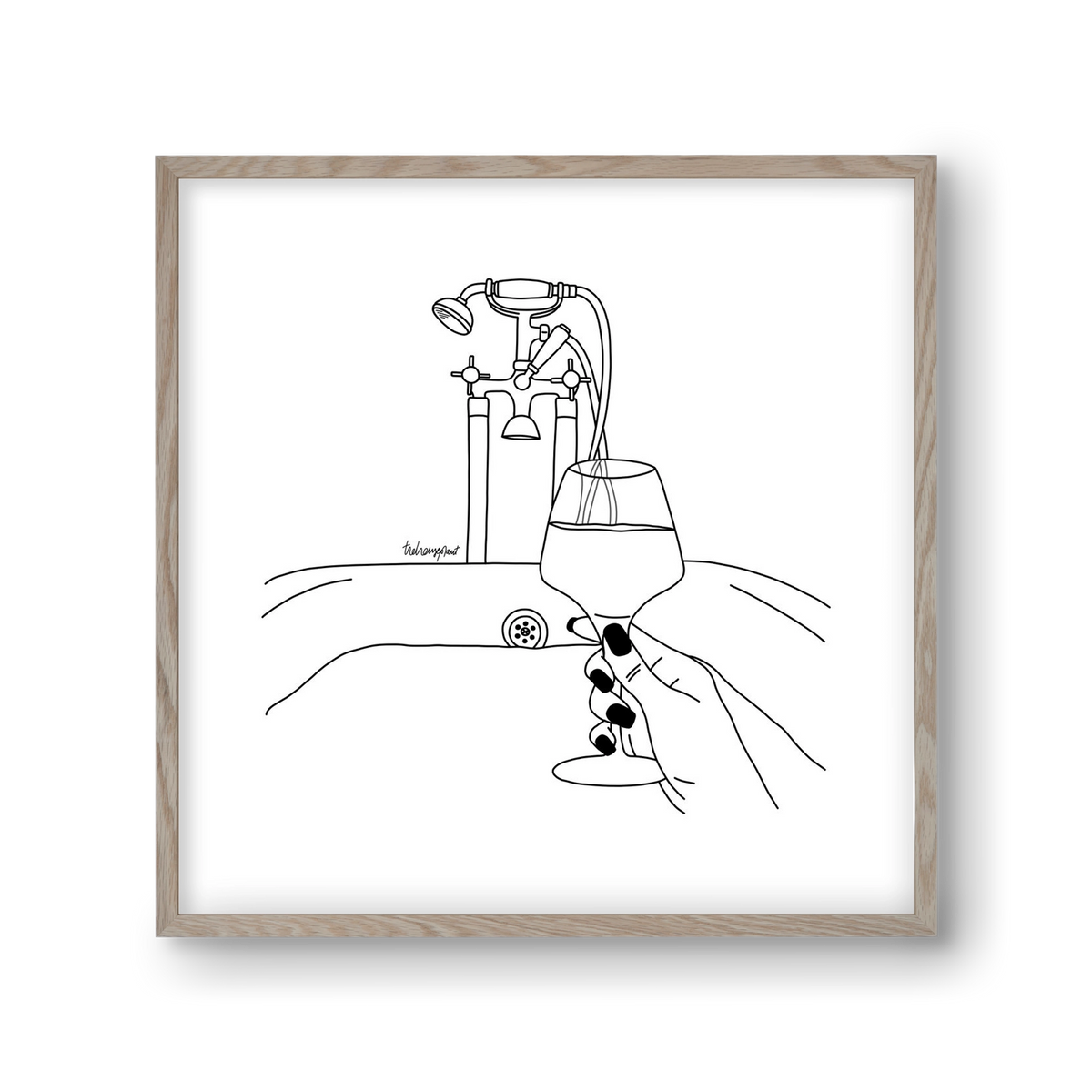 Self-care, 30x30 cm (30x30 cm), Tölgy keret