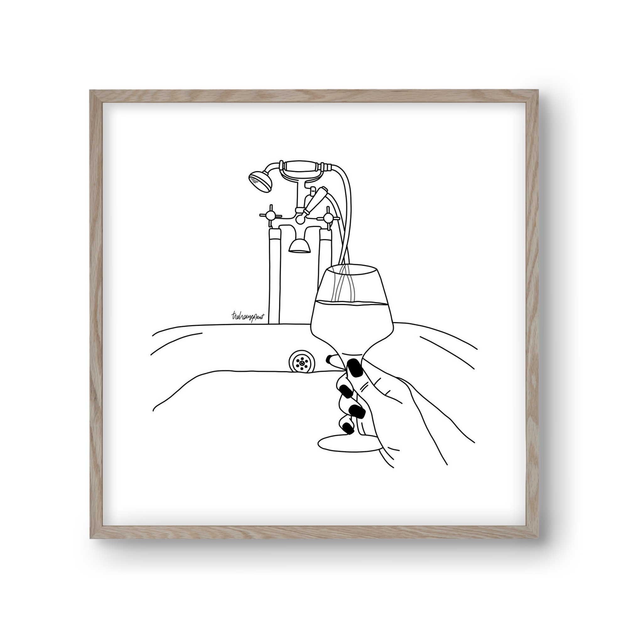 Self-care, 30x30 cm (30x30 cm), Tölgy keret