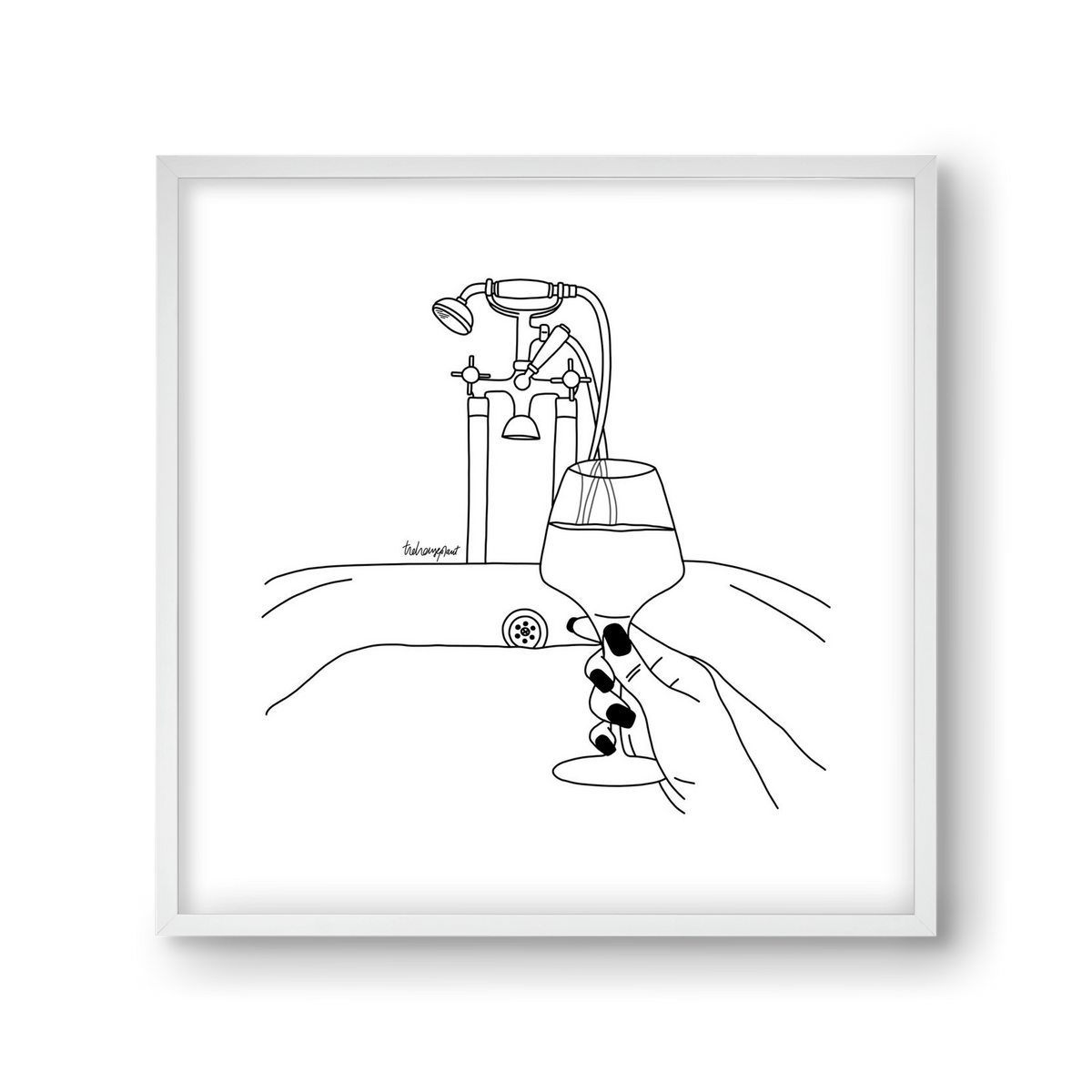 Self-care, 30x30 cm (30x30 cm), Fehér keret