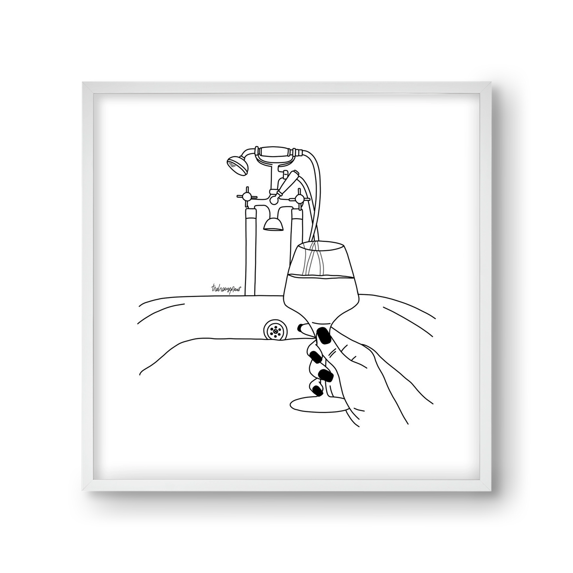 Self-care, 30x30 cm (30x30 cm), Fehér keret