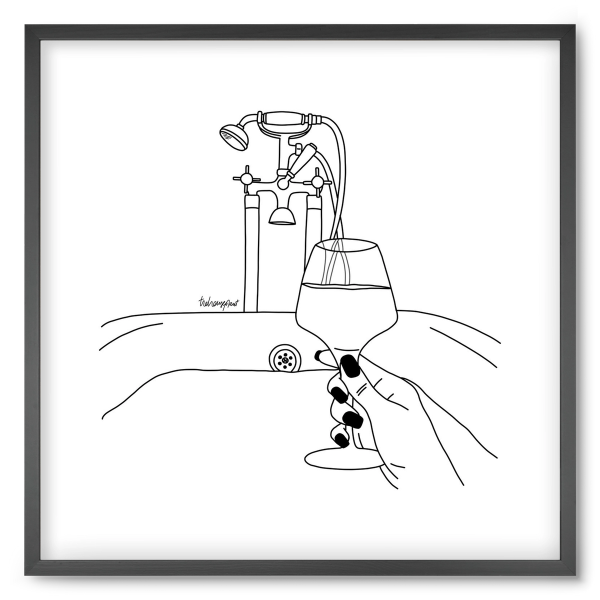 Self-care, 50x50 cm (50x50 cm), Fekete keret