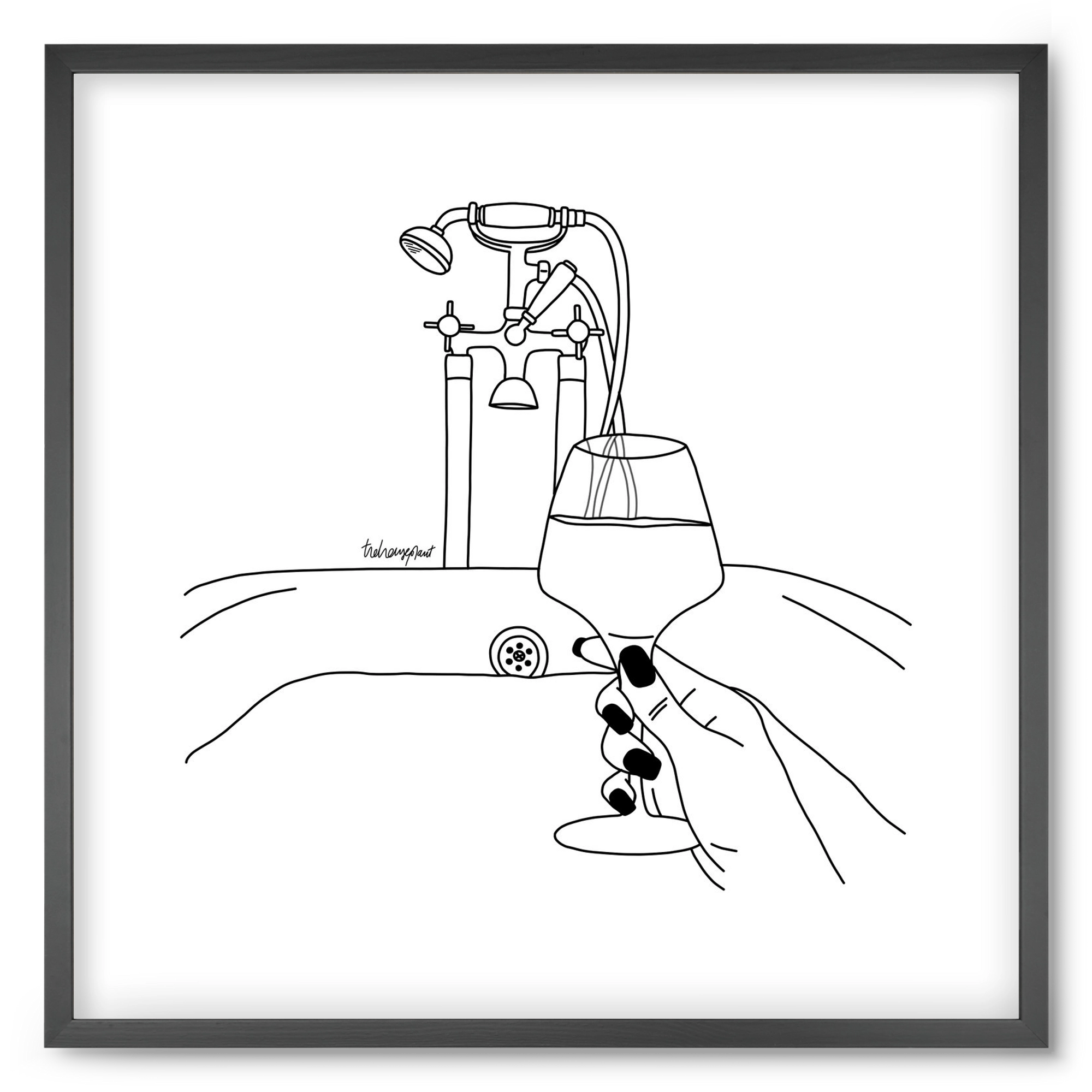 Self-care, 50x50 cm (50x50 cm), Fekete keret