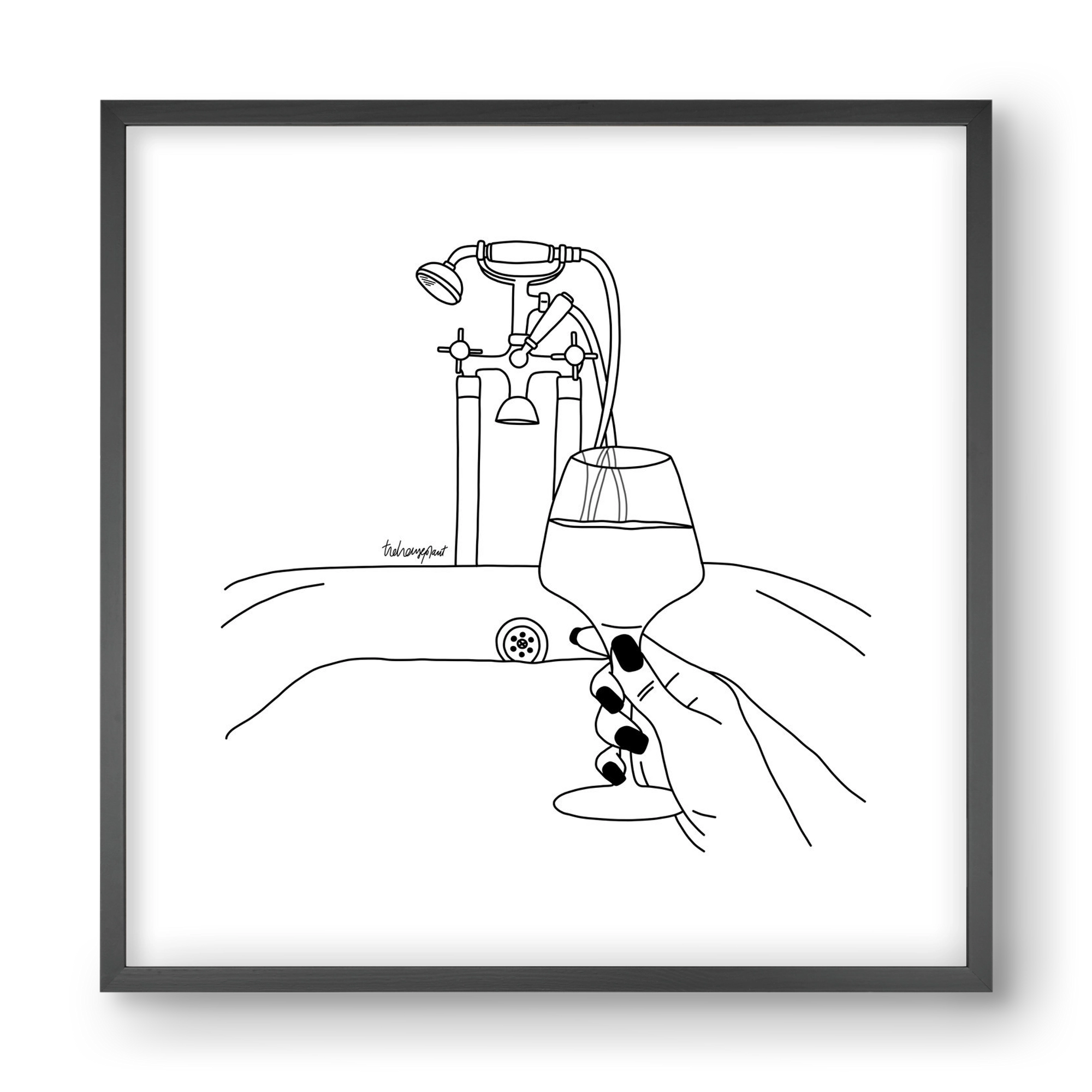 Self-care, 40x40 cm (40x40 cm), Fekete keret