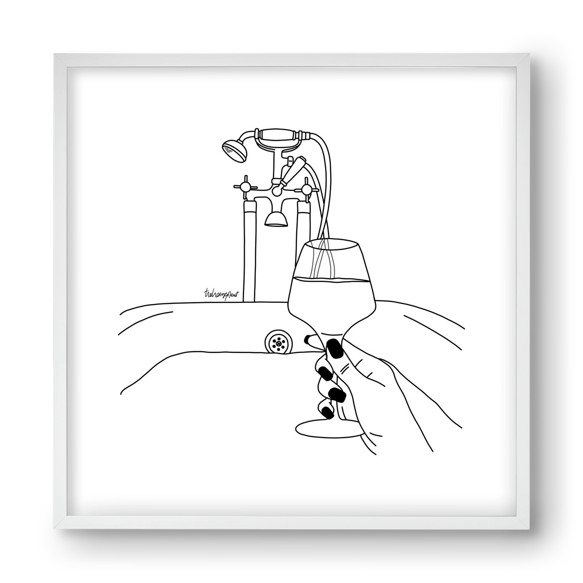 Self-care, 40x40 cm (40x40 cm), Fehér keret