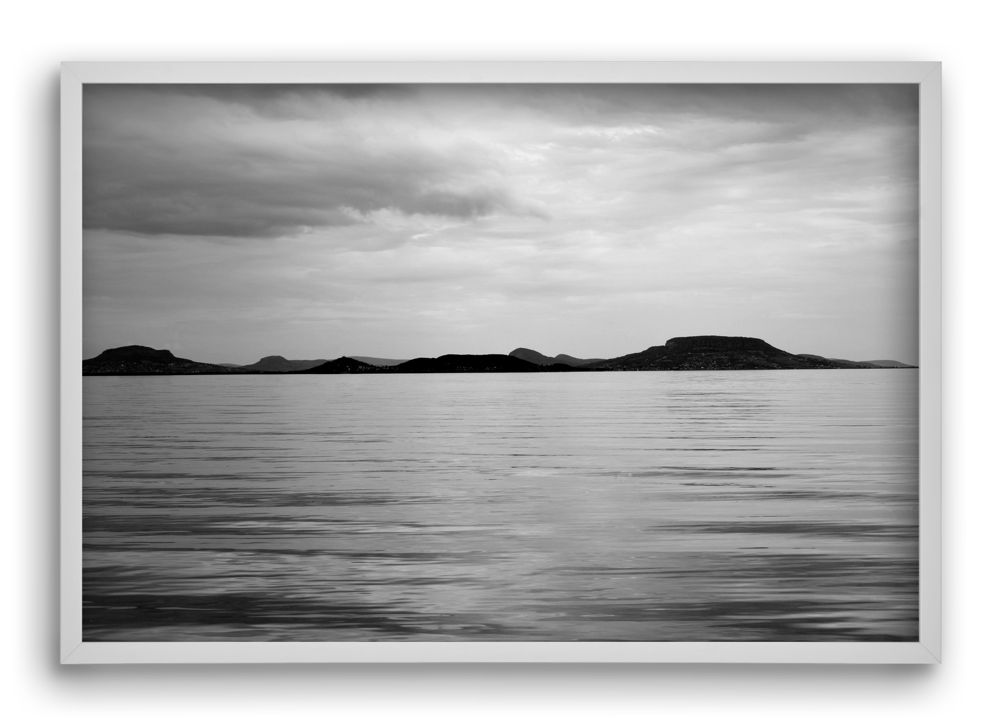 Horizontal witness, 60x40 cm (60x40 cm), Fehér keret