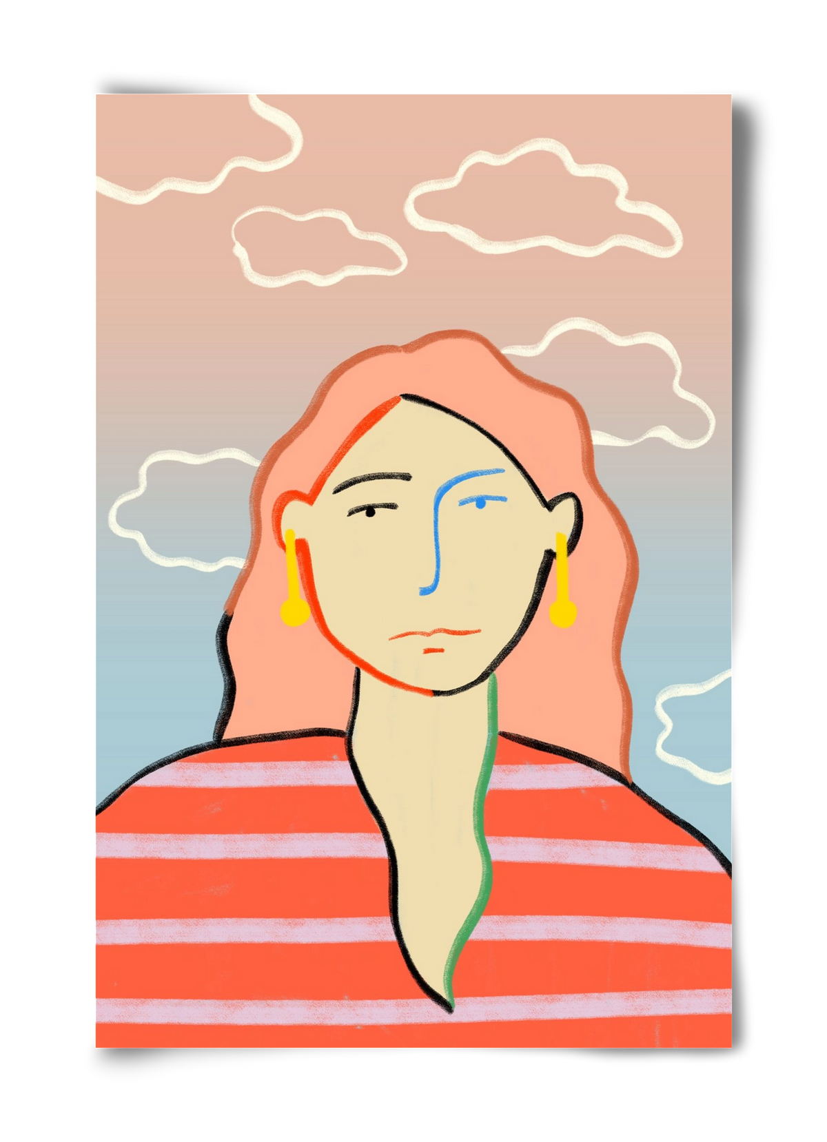 HEAD IN THE CLOUDS, 40x60 cm, Keret nélkül