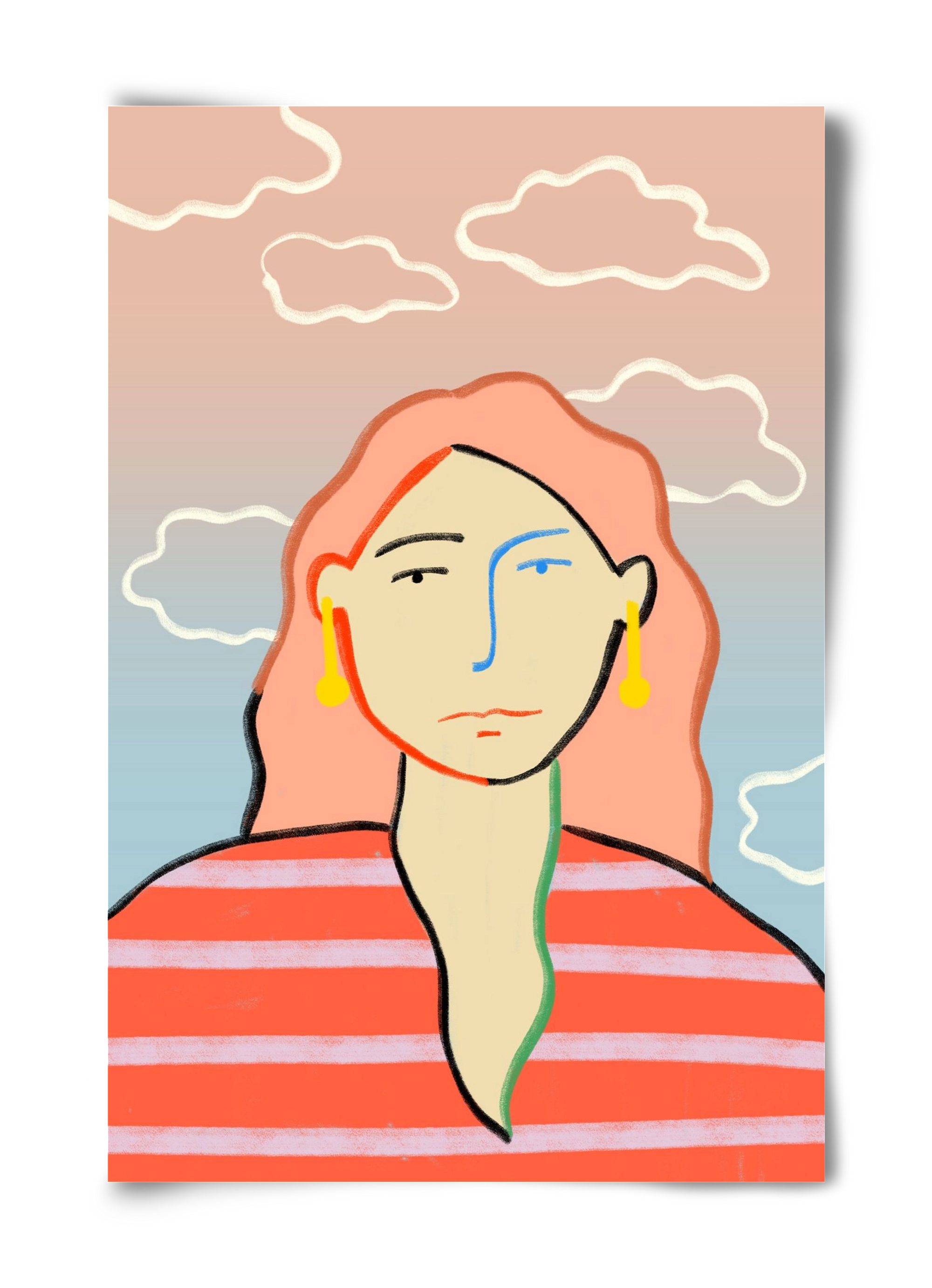 HEAD IN THE CLOUDS, 40x60 cm, Keret nélkül